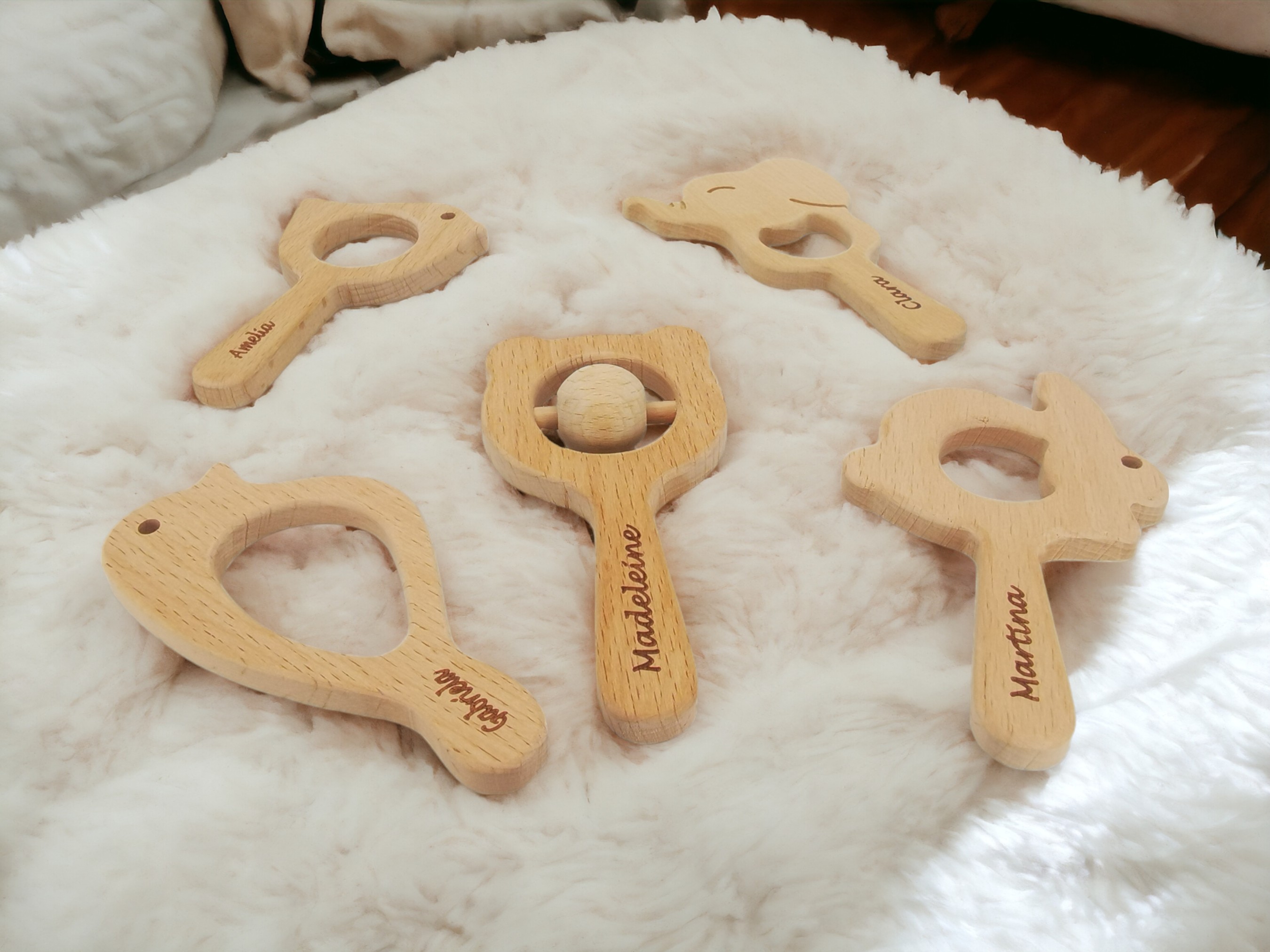Personalized Baby Teether Rattle Set