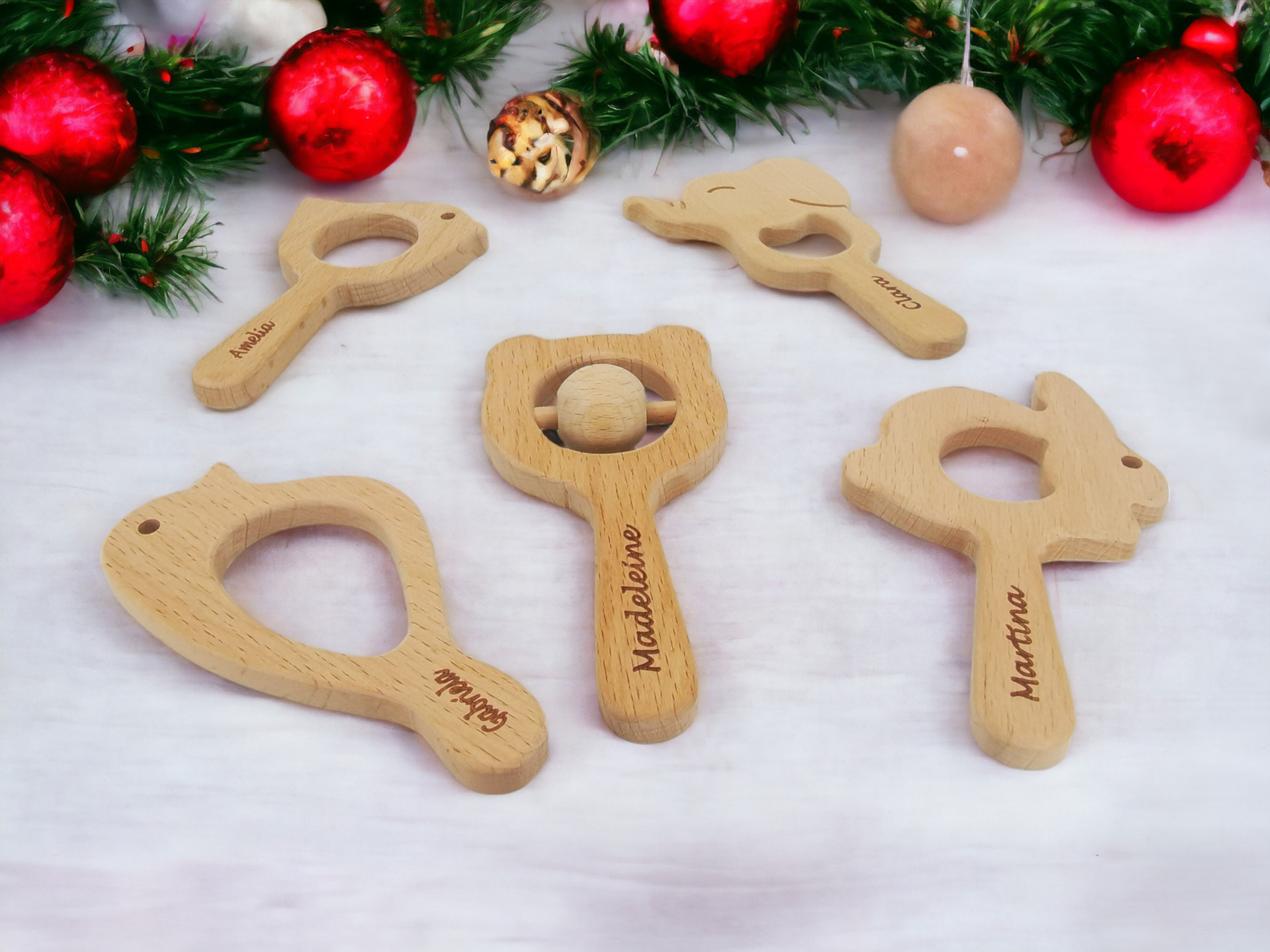 Personalized Baby Teether Rattle Set