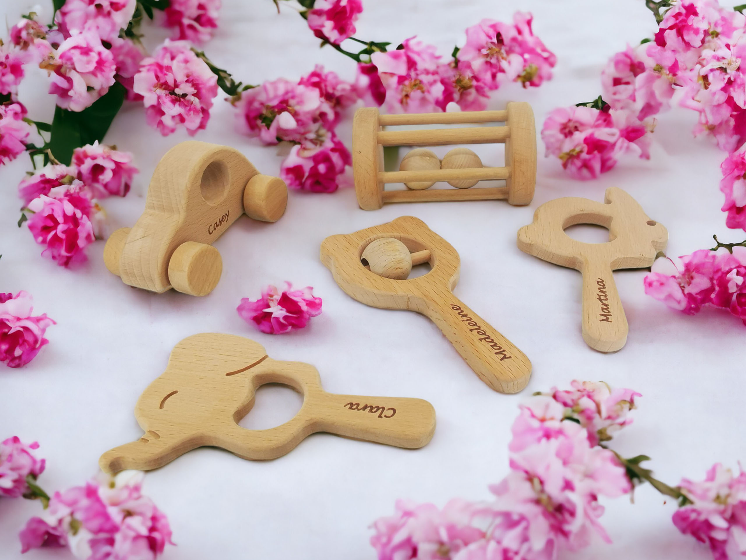 Personalizad Baby Rattle and Teether Set 