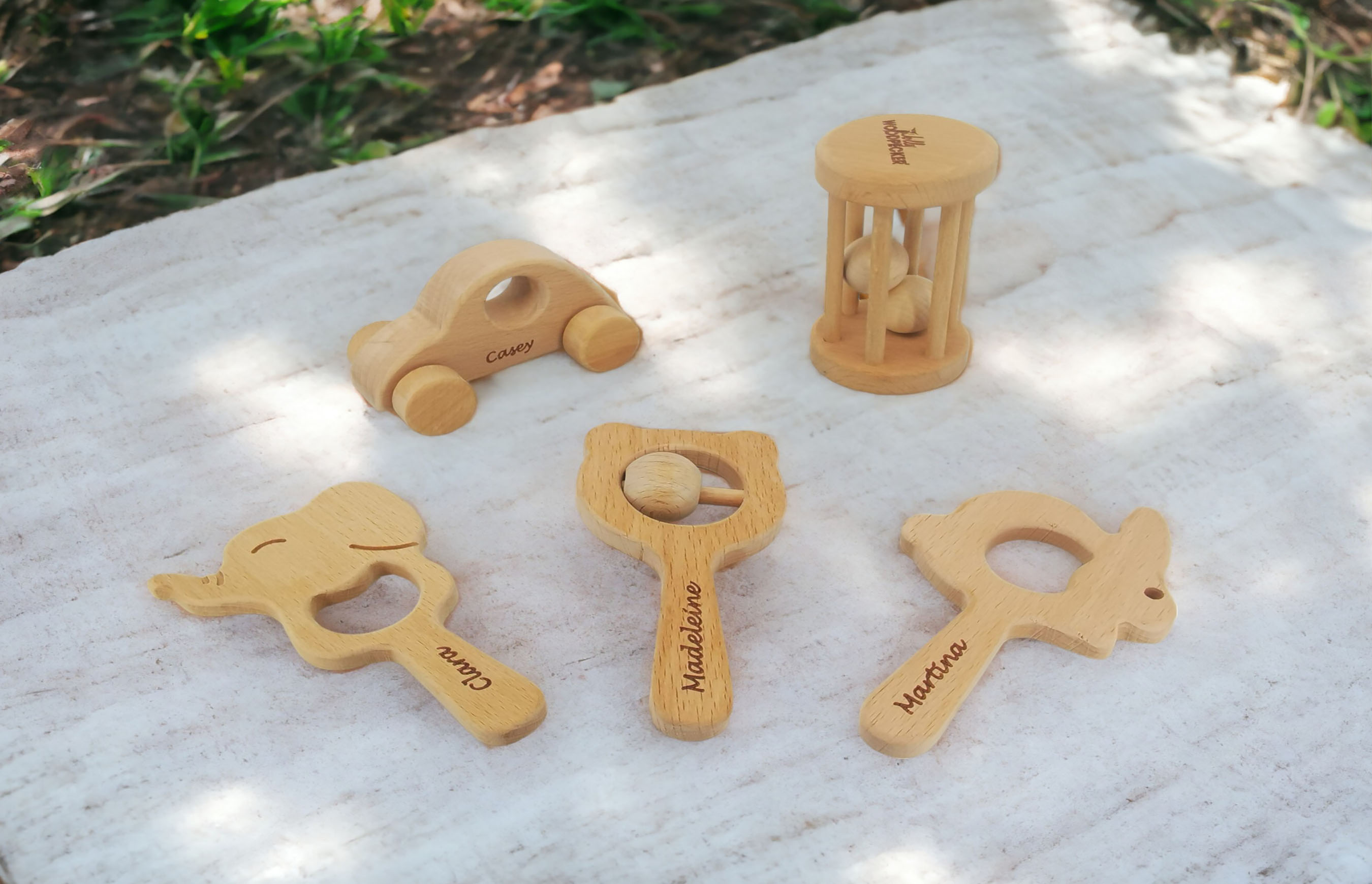 Personalizad Baby Rattle and Teether Set 