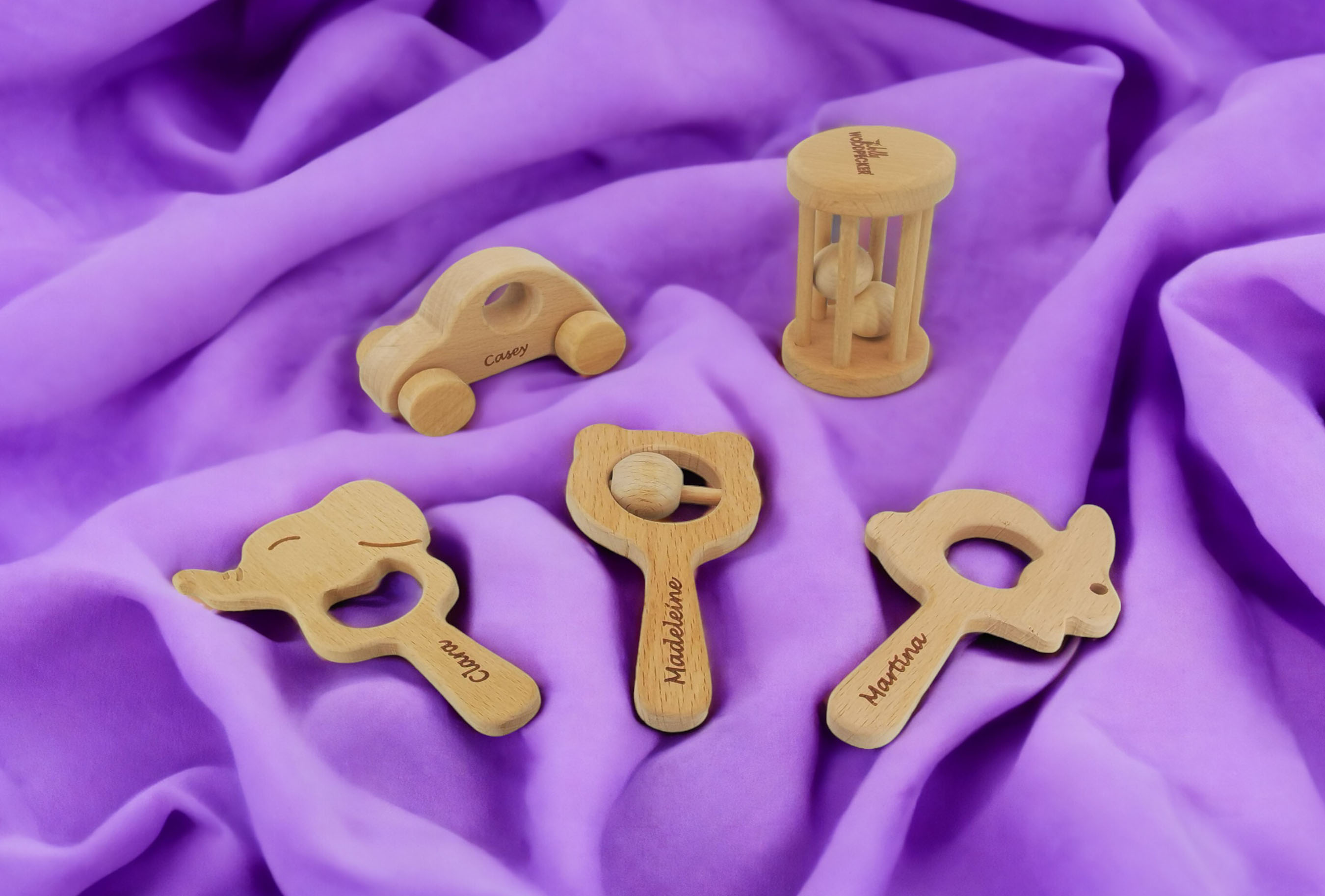 Personalizad Baby Rattle and Teether Set 