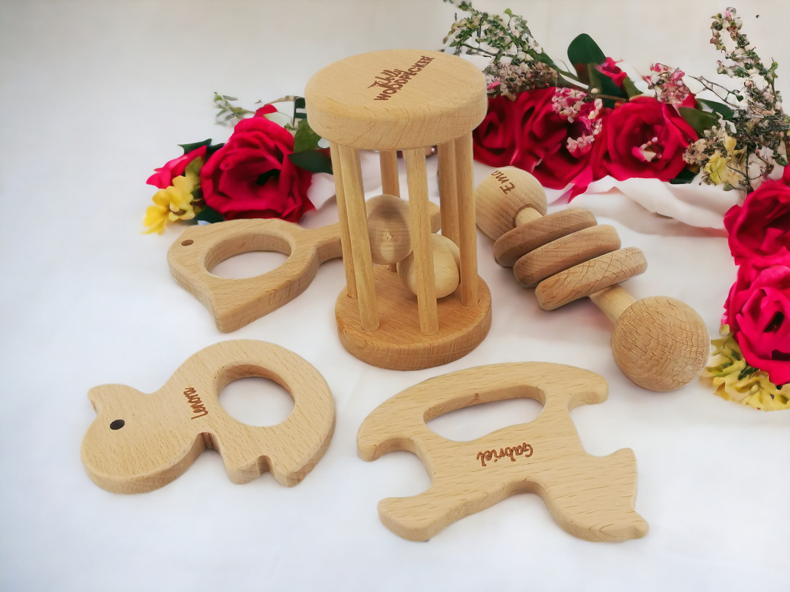 Personalized Baby Rattle Newborn Gift 
