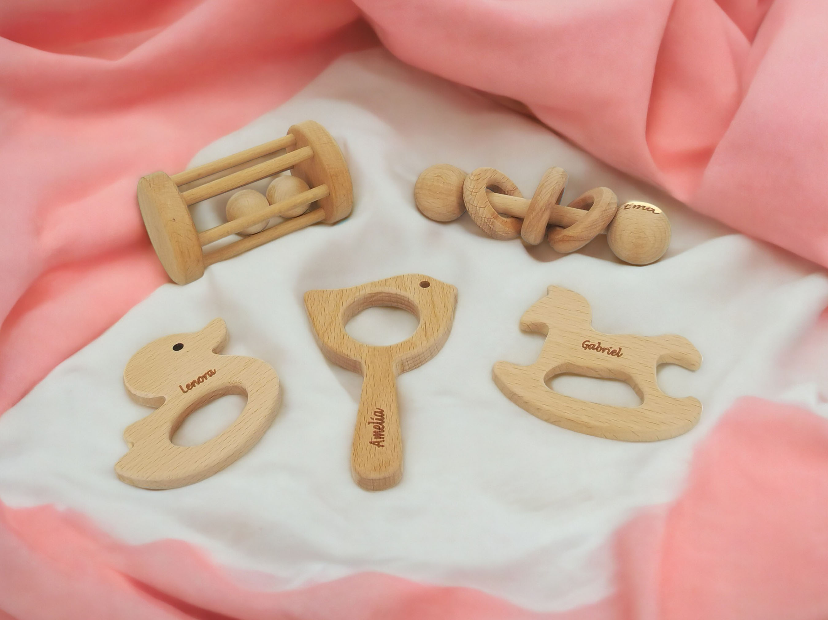 Personalized Baby Rattle Newborn Gift 