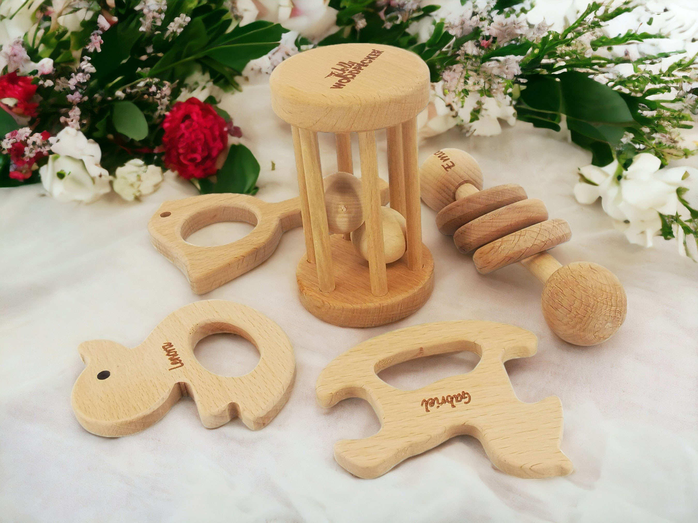 Personalized Baby Rattle Newborn Gift 