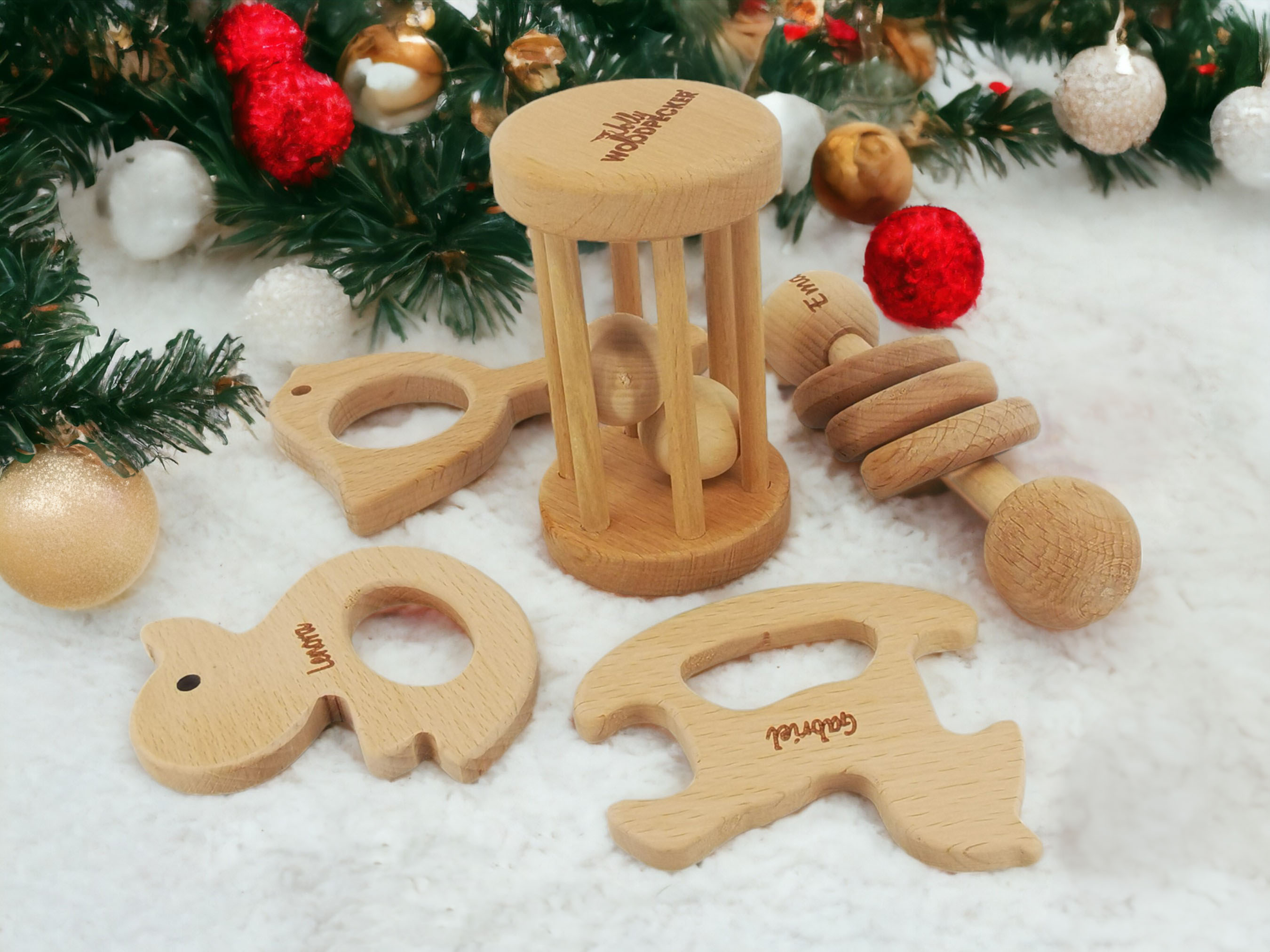 Personalized Baby Rattle Newborn Gift 