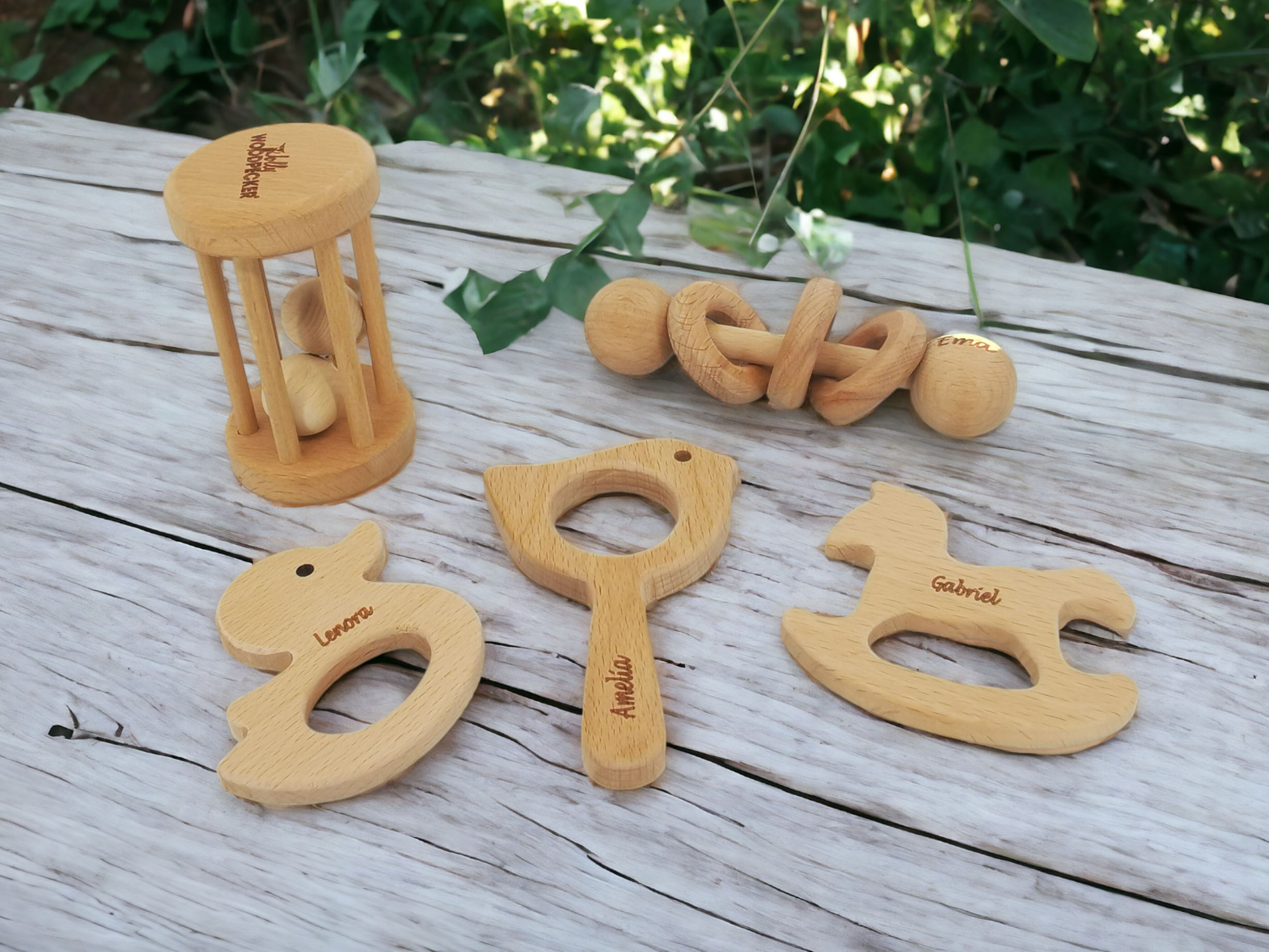 Personalized Baby Rattle Newborn Gift 