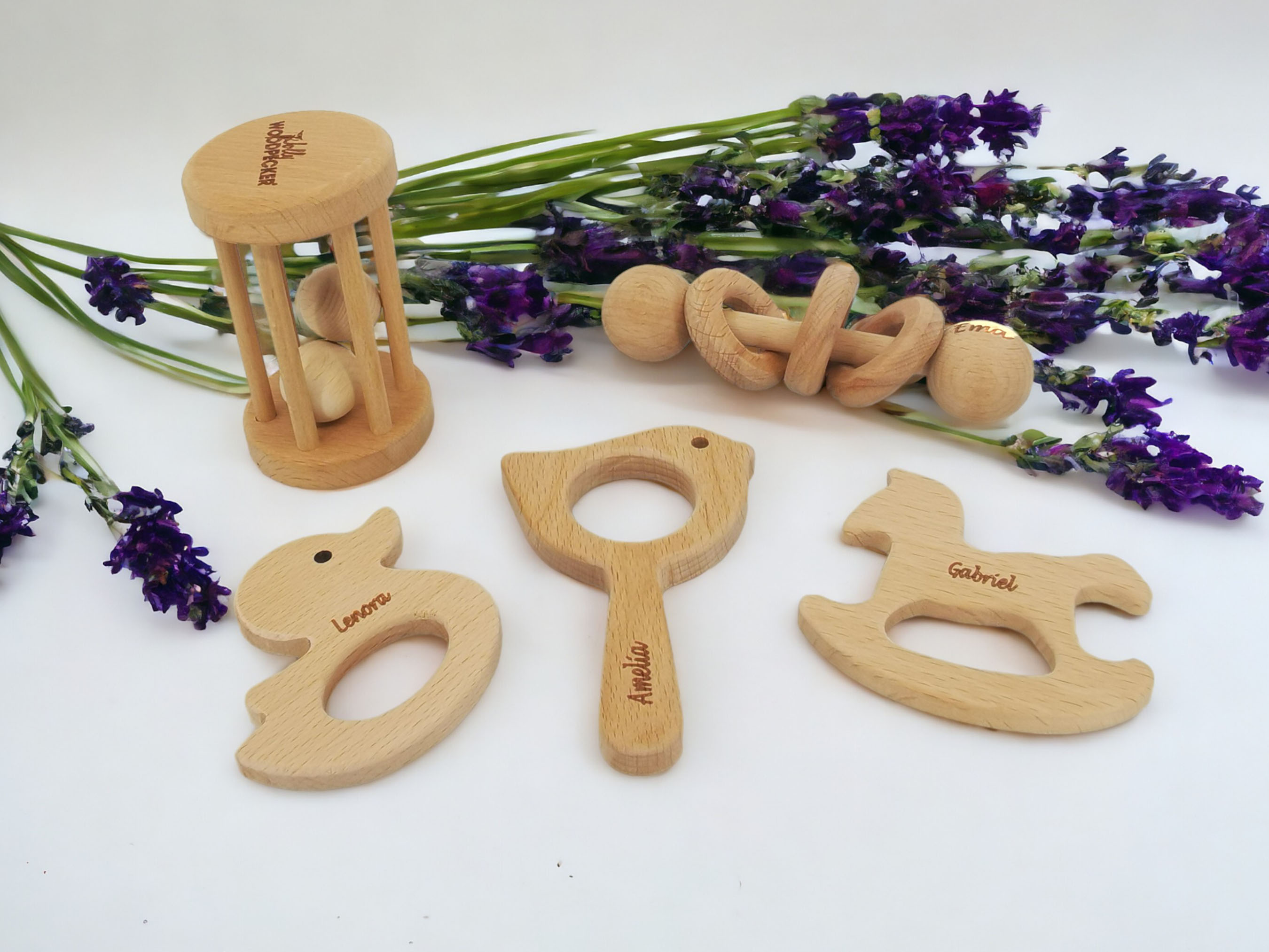 Personalized Baby Rattle Newborn Gift 