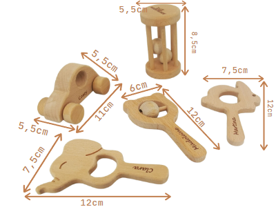 Personalizad Baby Rattle and Teether Set 