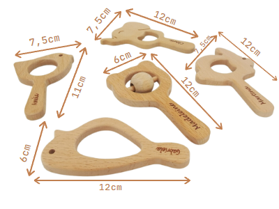 Personalized Baby Teether Rattle Set