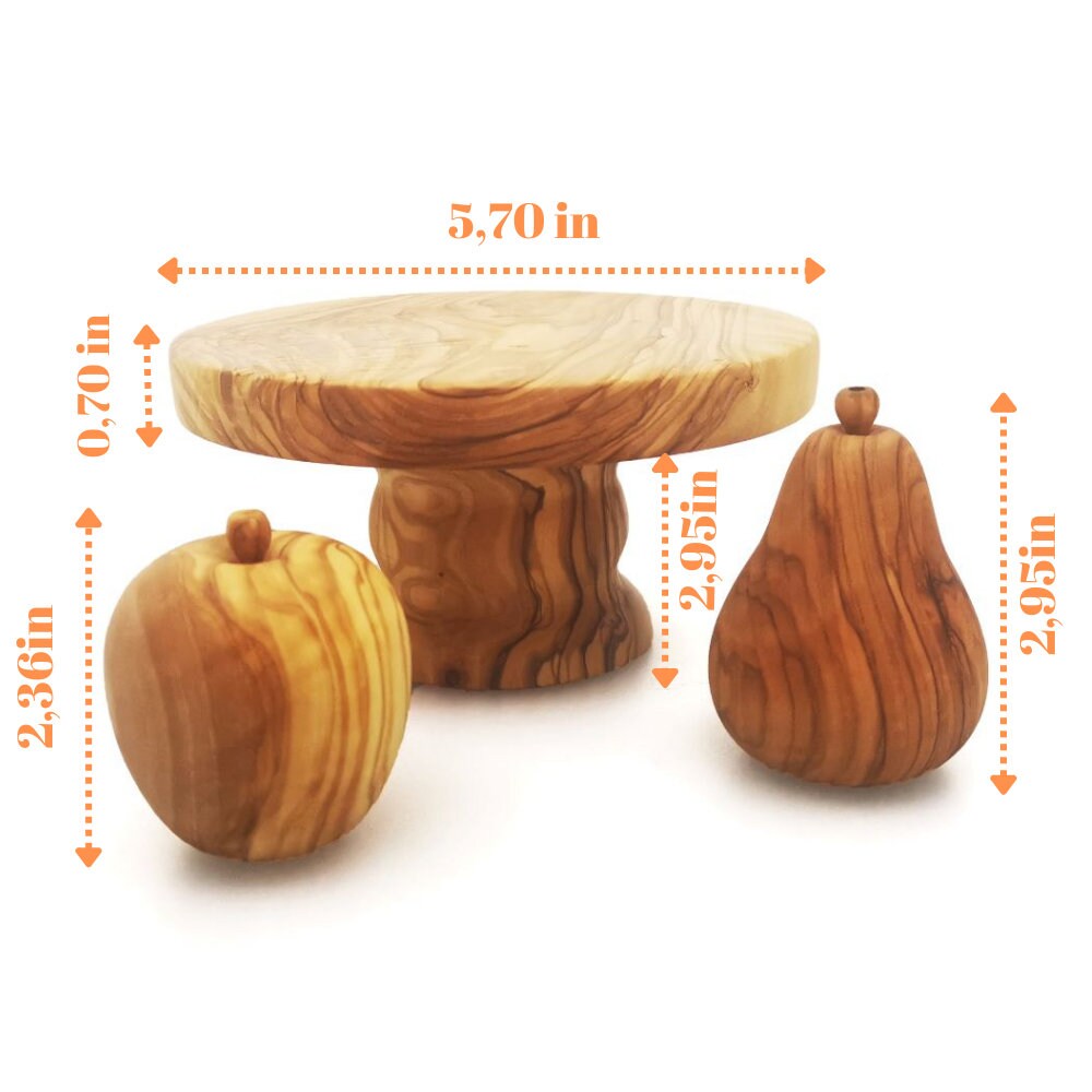 Olive Wood Decor Set of 3 