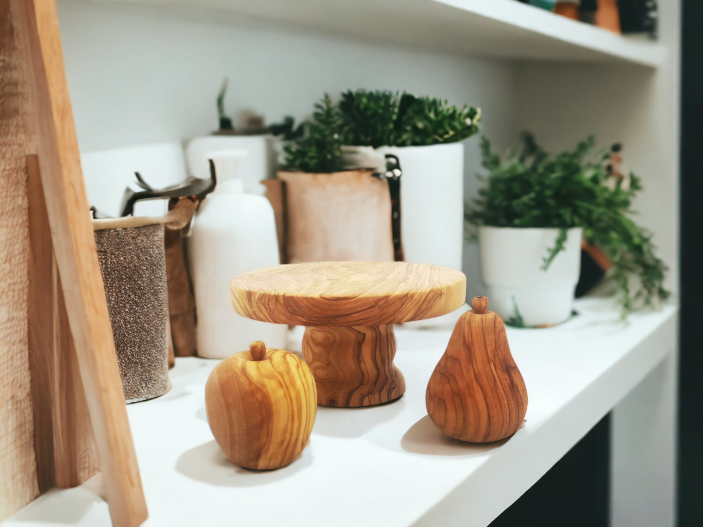Olive Wood Decor Set of 3 