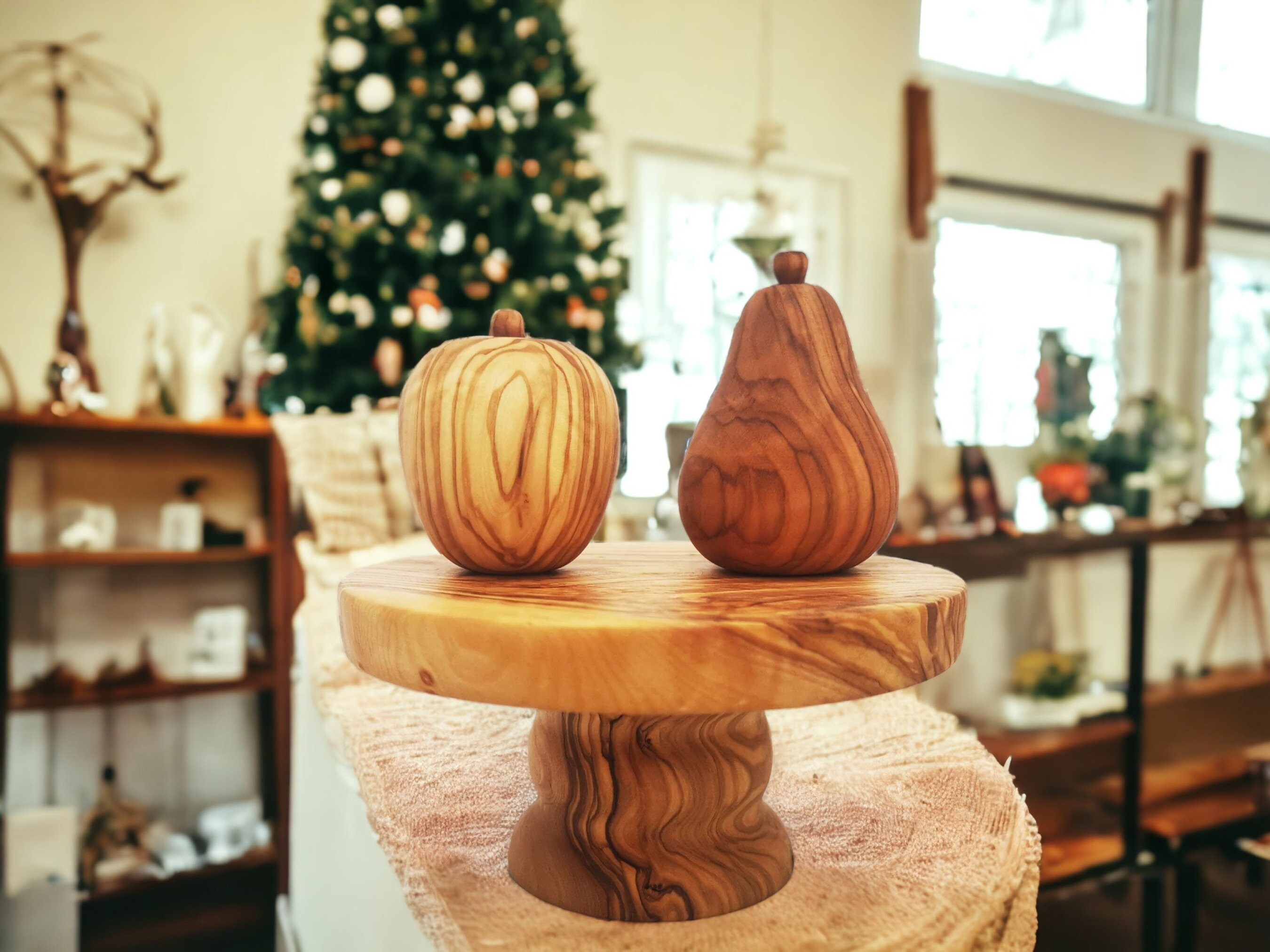 Olive Wood Decor Set of 3 