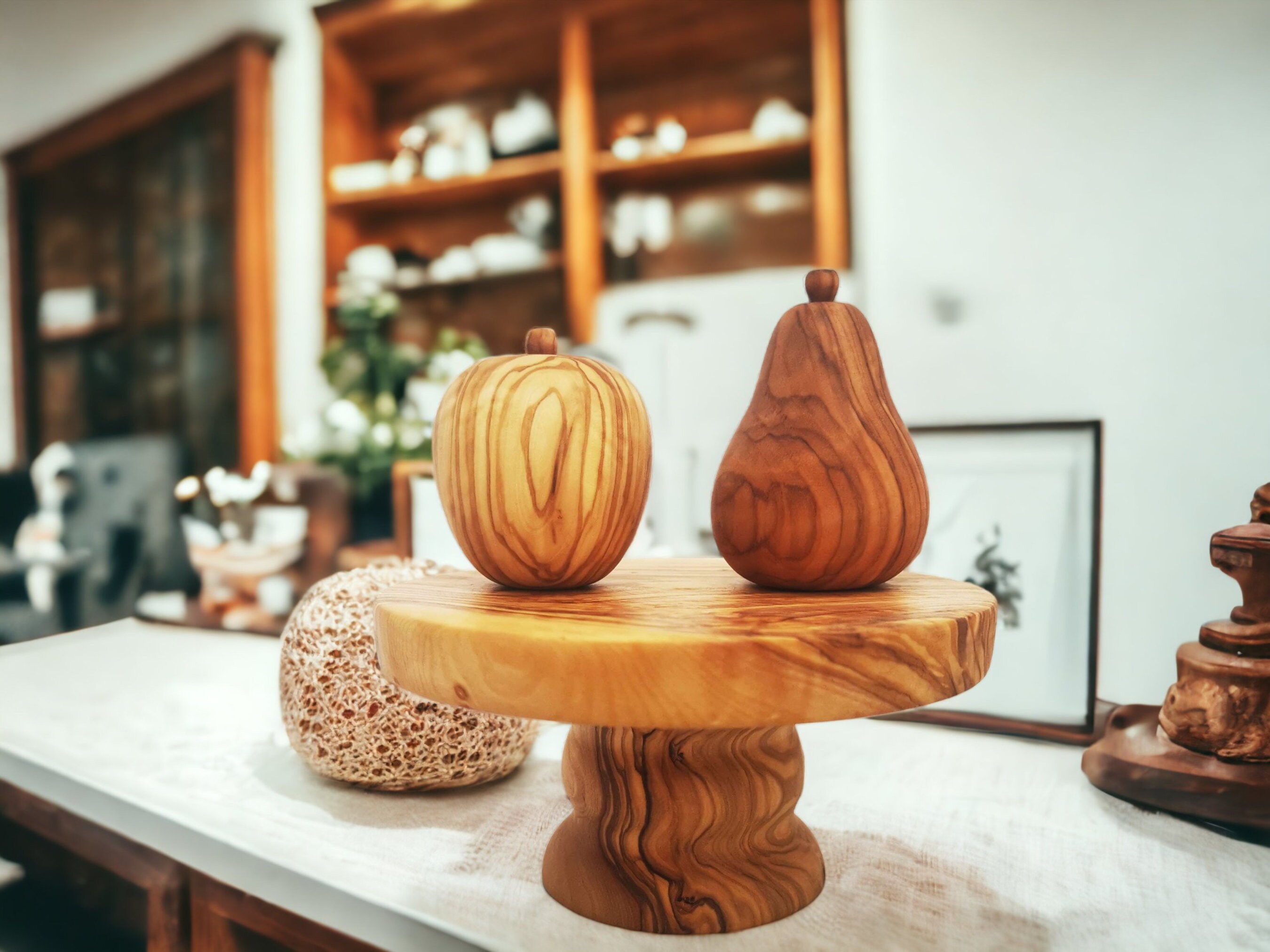 Olive Wood Decor Set of 3 
