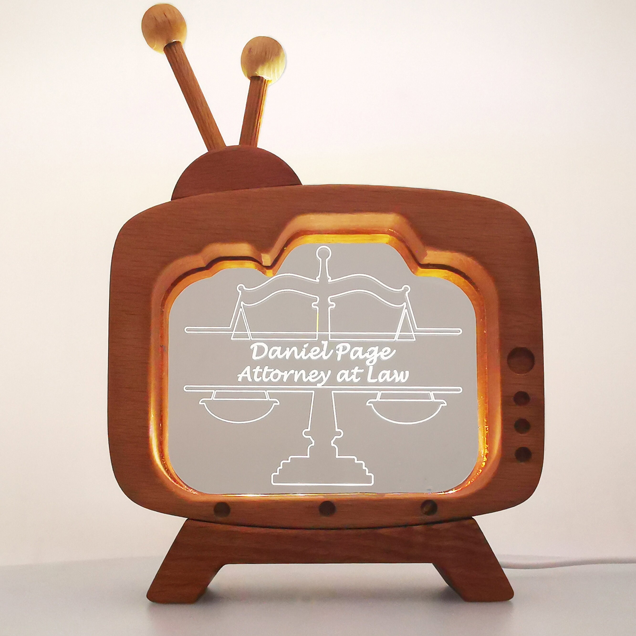 Personalized Table Lamp Gift to Lawyer 