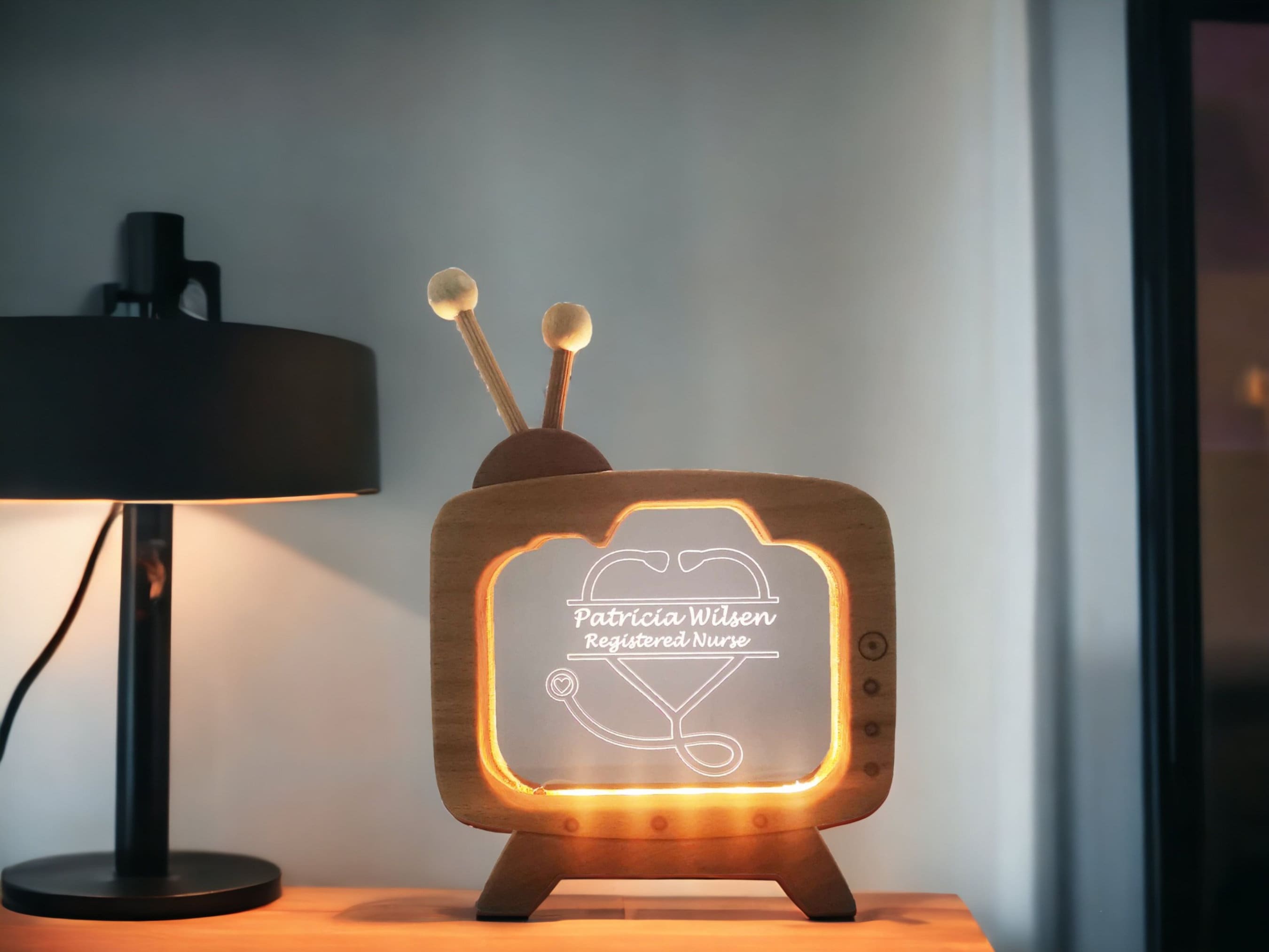 Personalized Table Lamp Gift to Nurse 