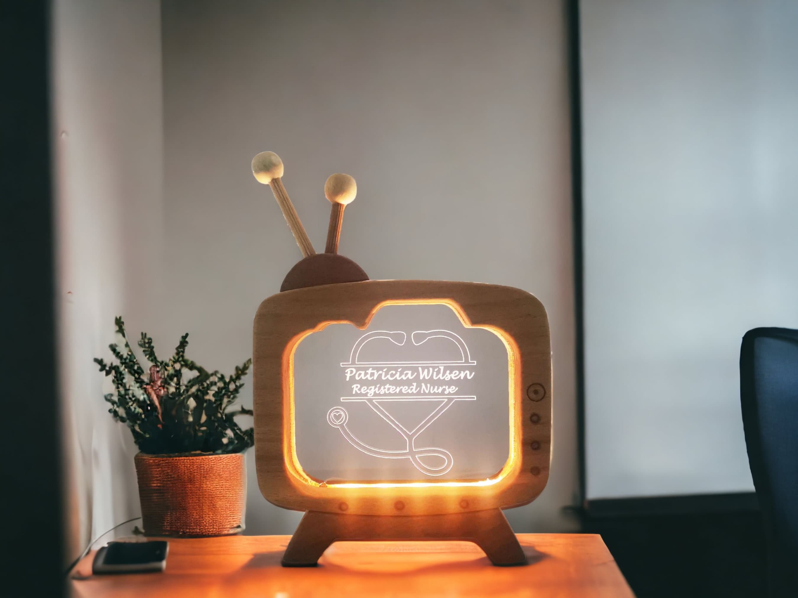 Personalized Table Lamp Gift to Nurse 