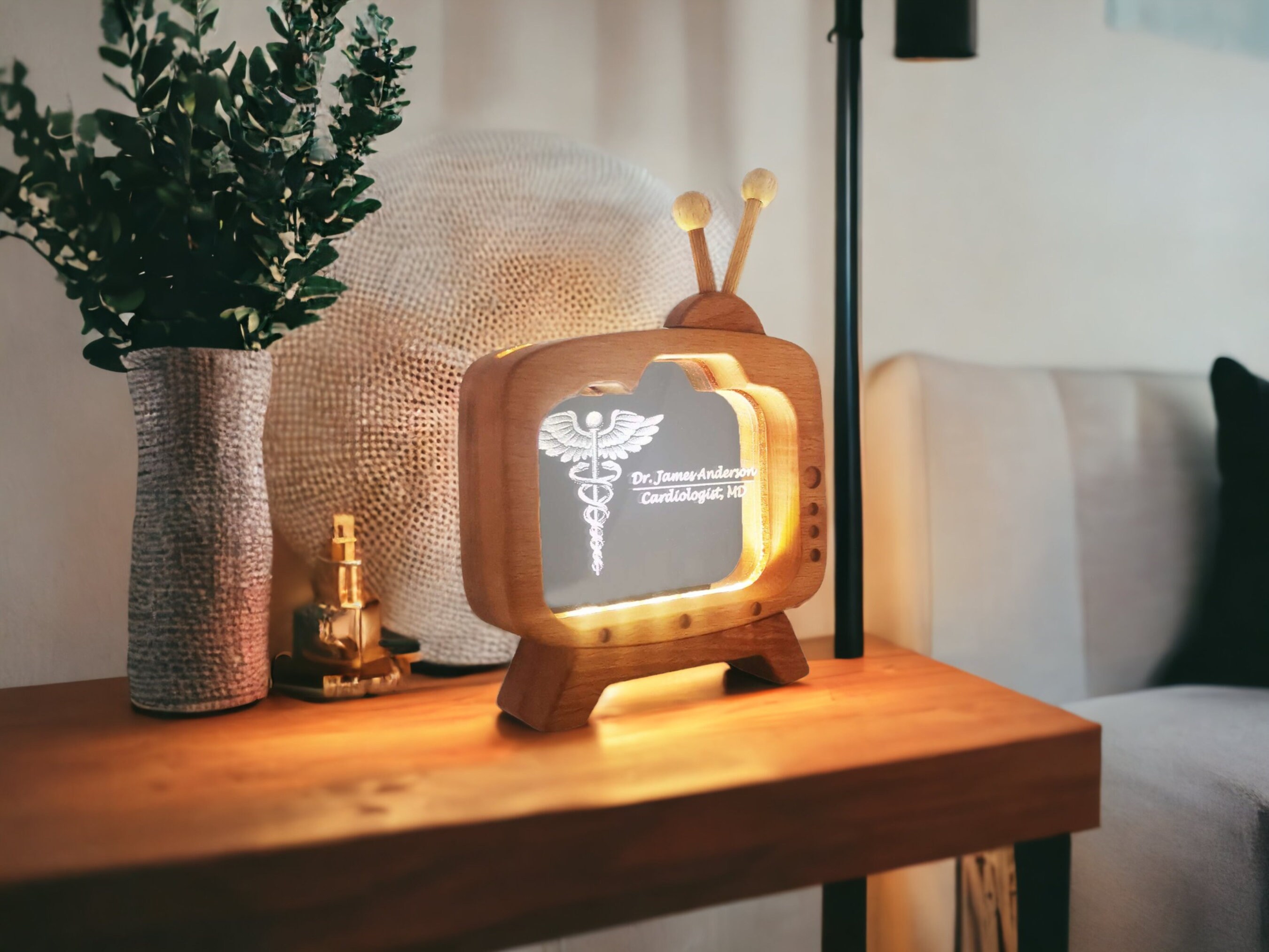 Personalized Doctor Name Plate Table Lamp