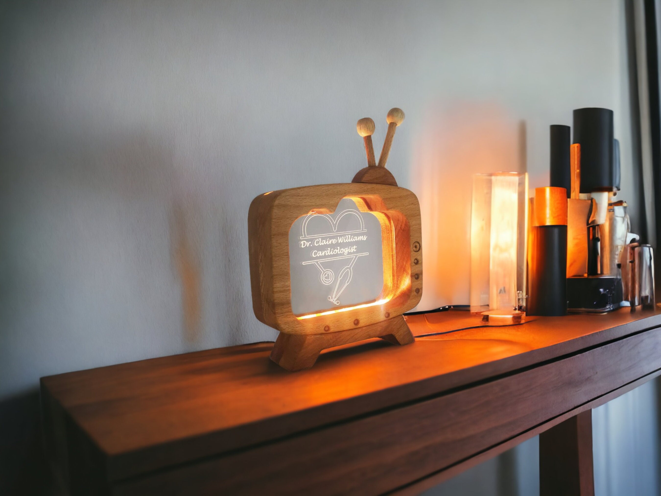 Personalized Doctor Name Plate Table Lamp