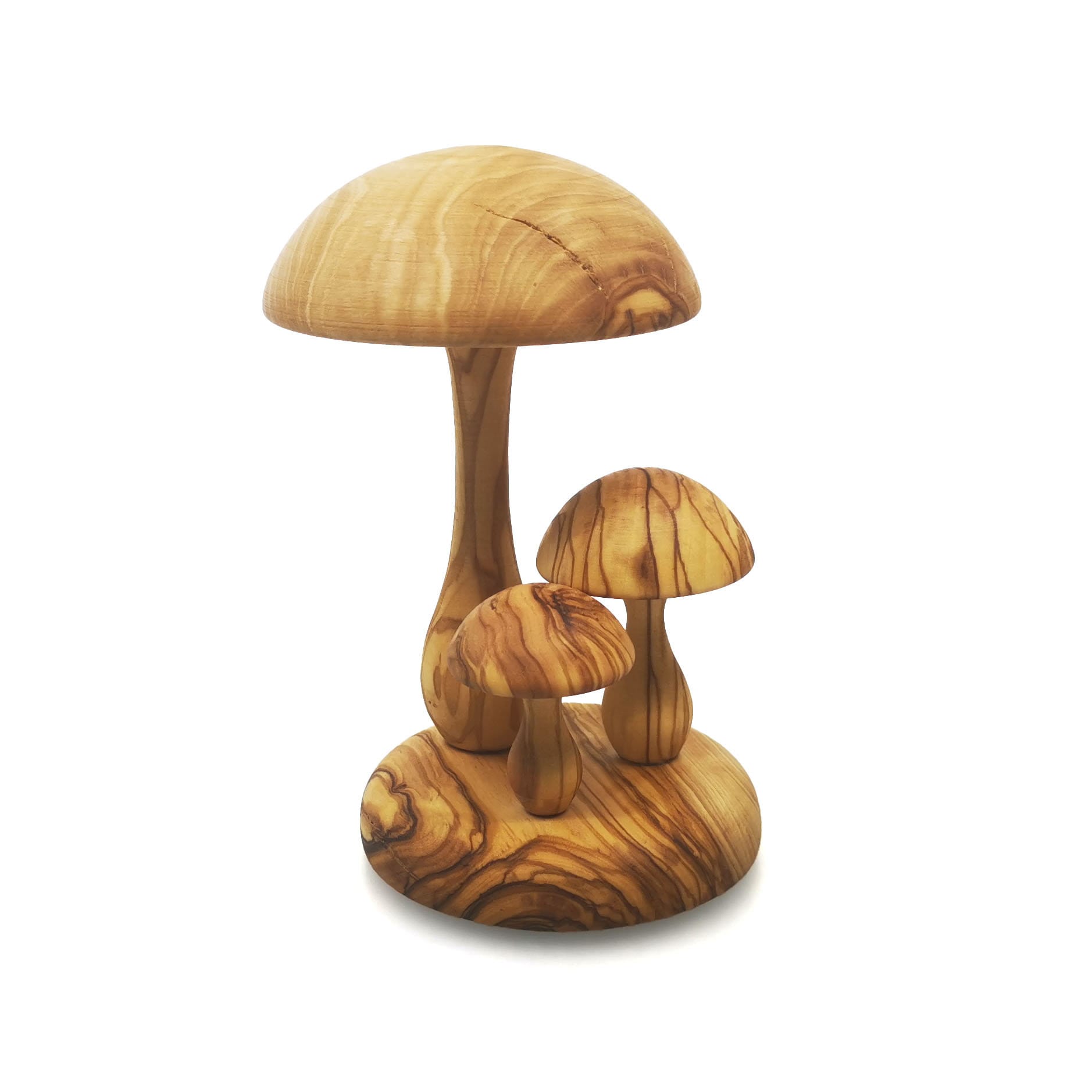 Olive Wood Mushroom Hand Carved Decor Table Decoration
