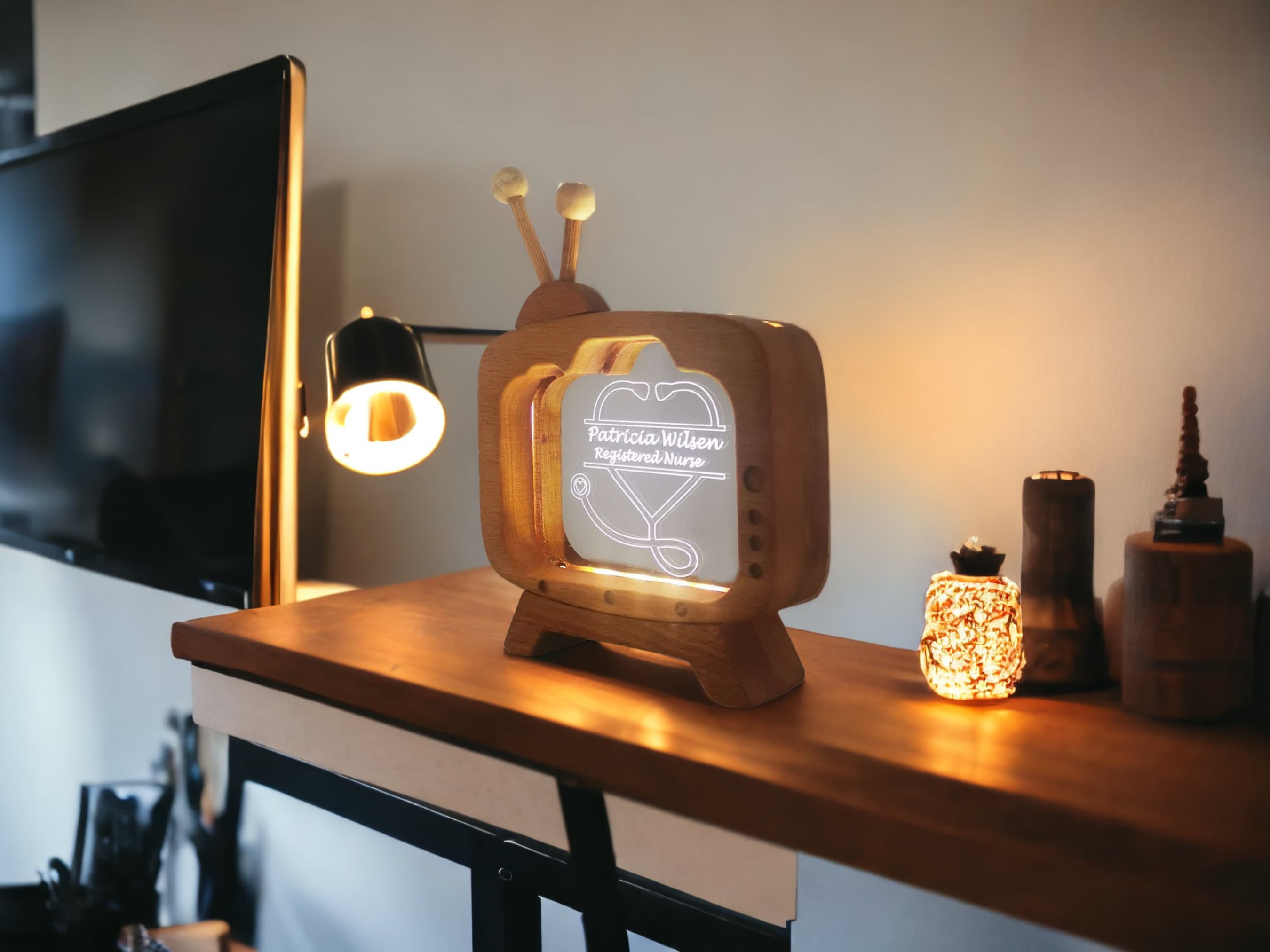 Personalized Table Lamp Gift to Nurse 