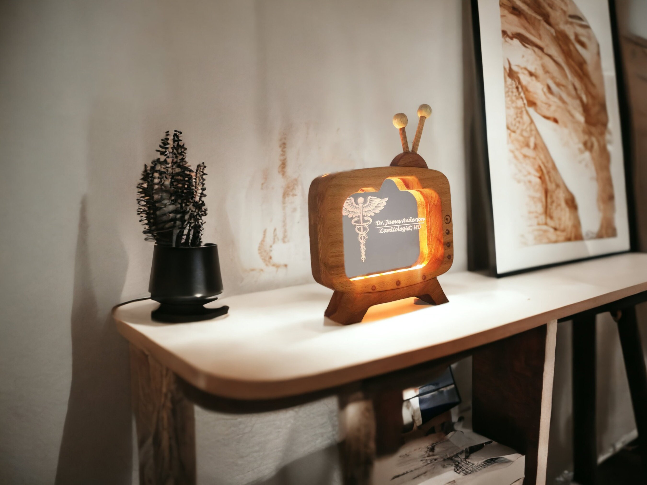 Personalized Doctor Name Plate Table Lamp