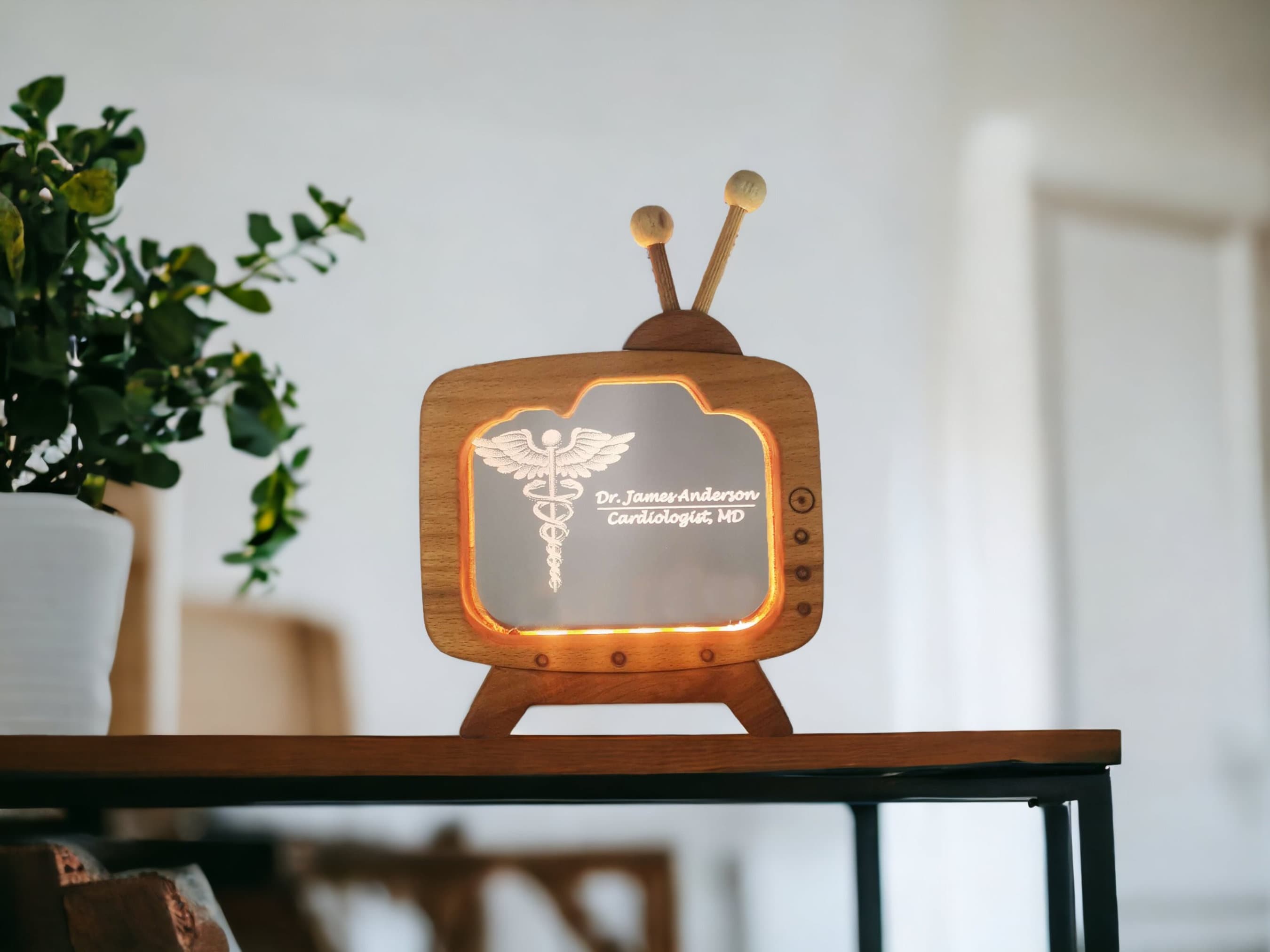 Personalized Doctor Name Plate Table Lamp