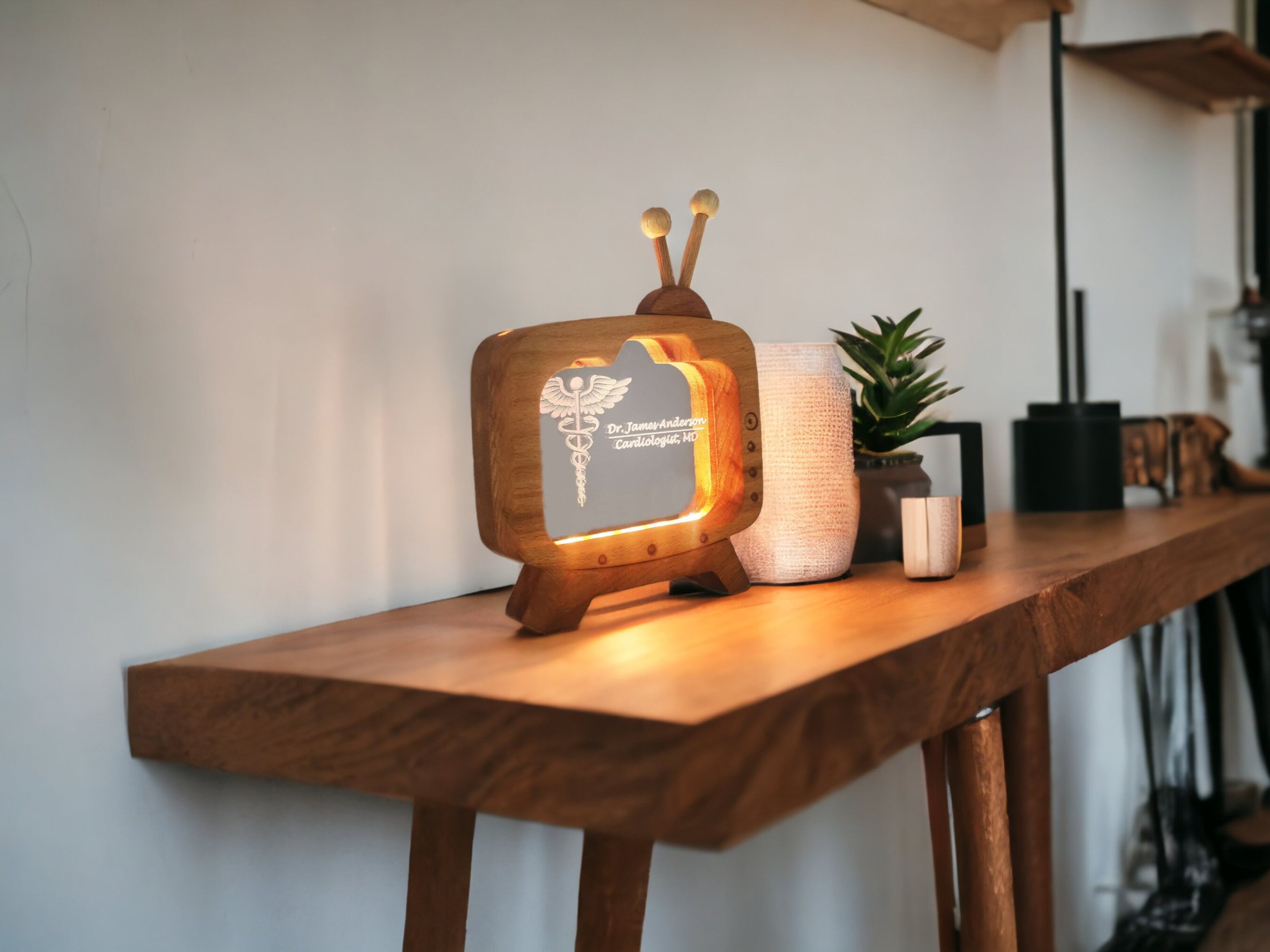 Personalized Doctor Name Plate Table Lamp