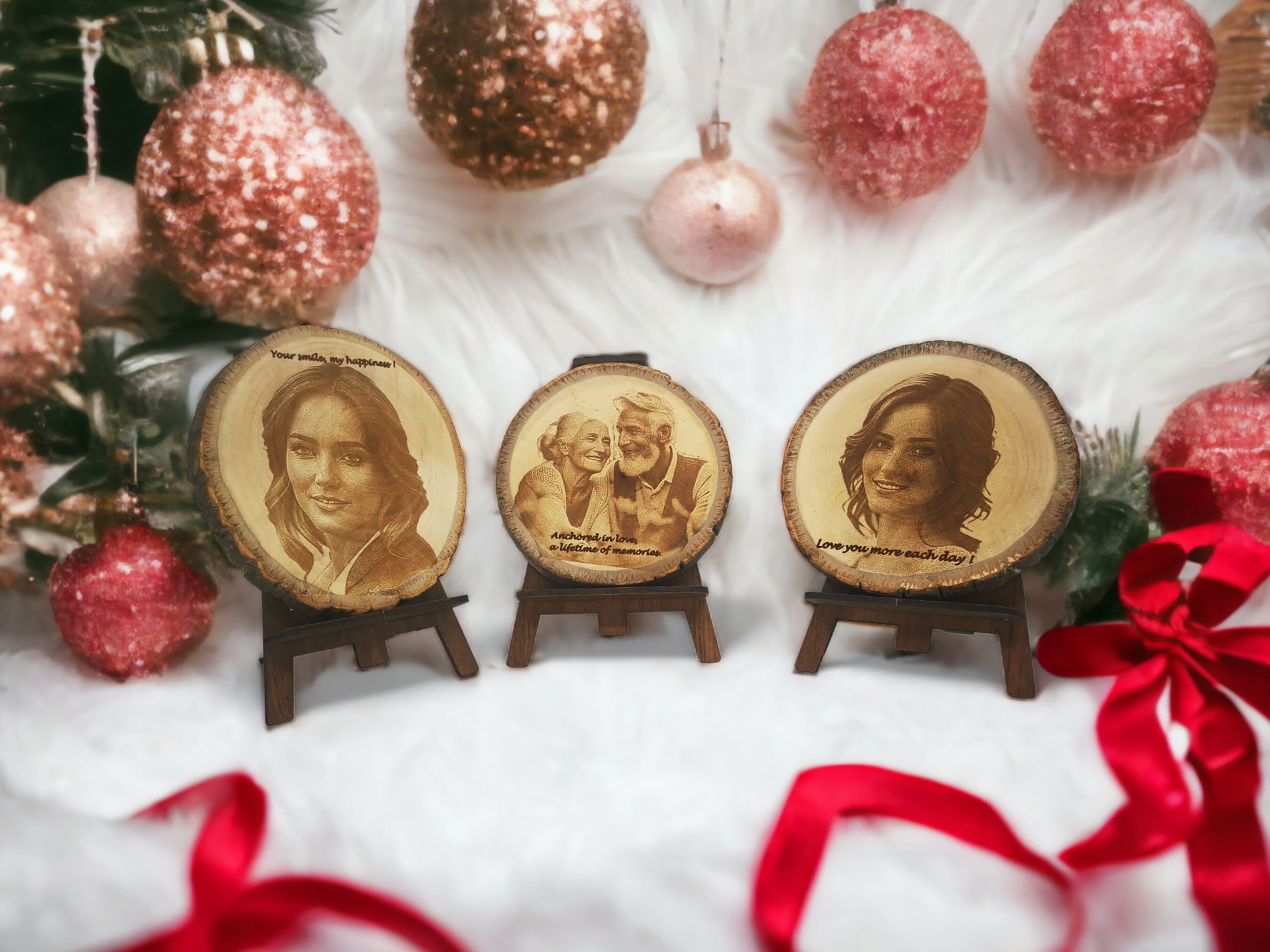 Personalized Wood Slice Photo Engraving 