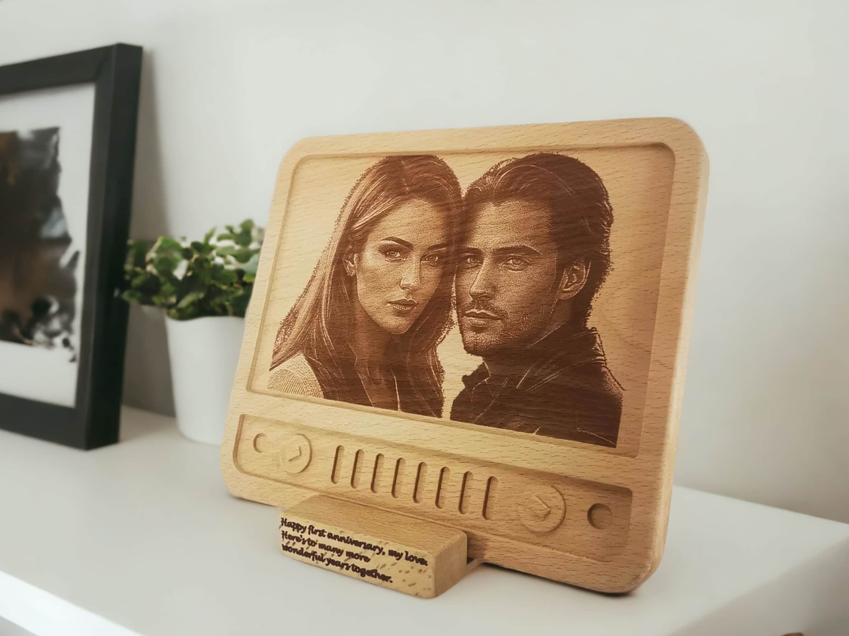 Retro Tv Tasarımlı Ahşap Fotoğraf Plaketi