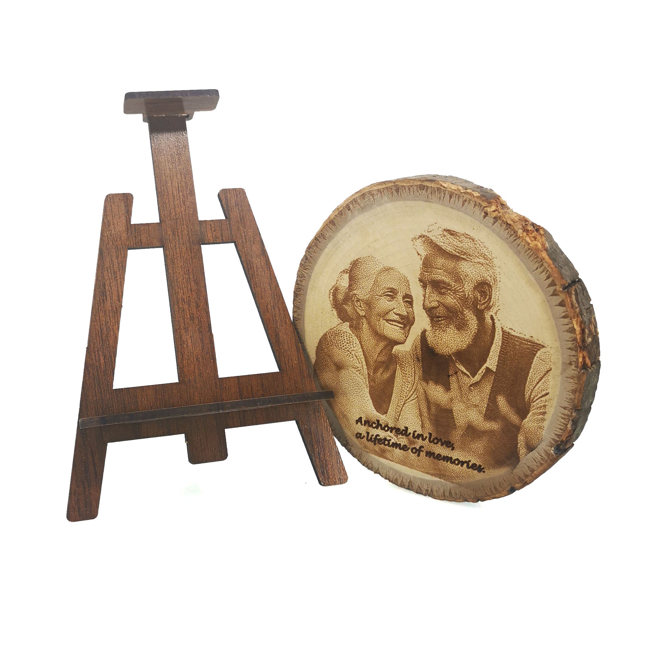 Personalized Wood Slice Photo Engraving 