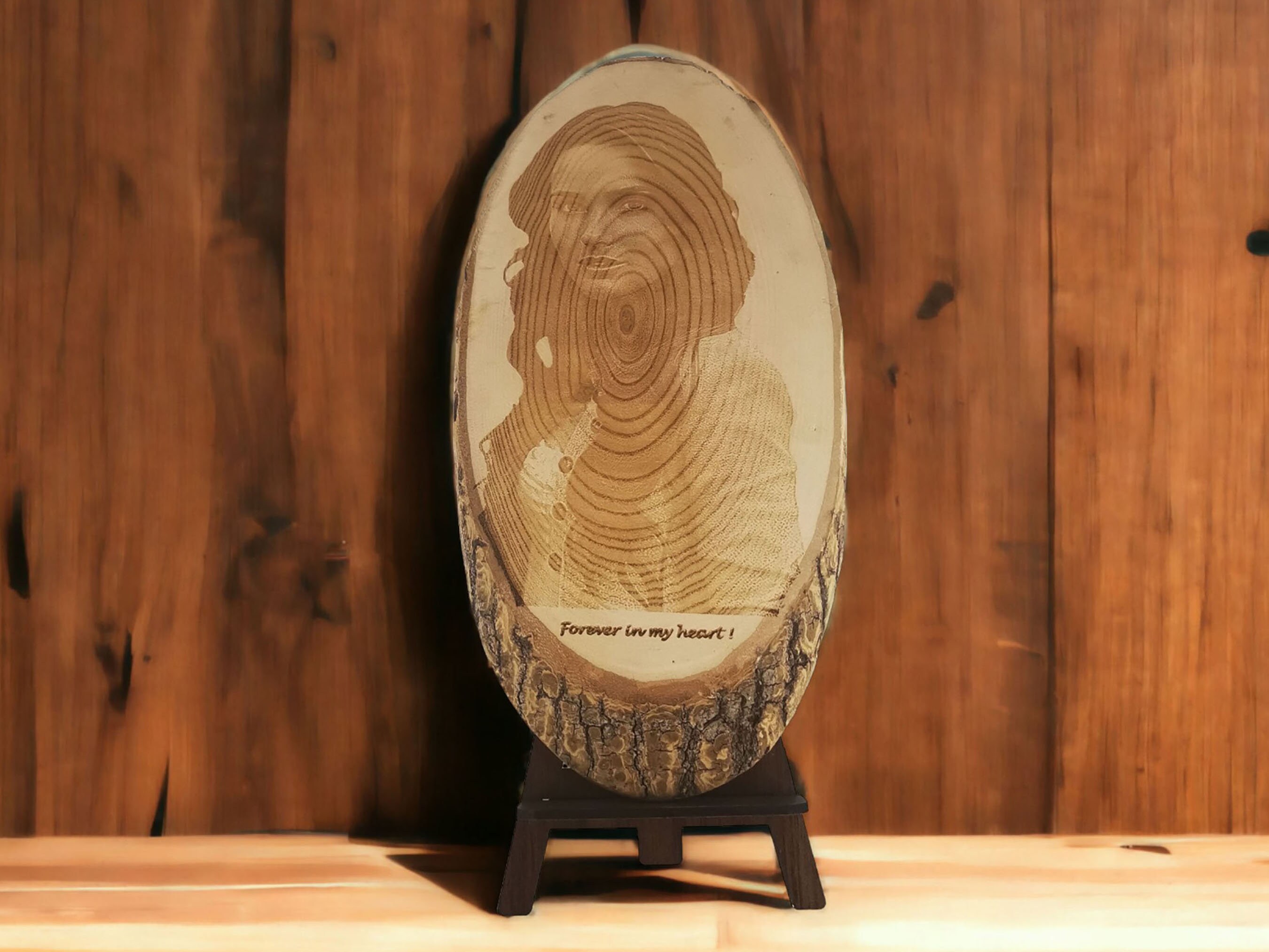  Laser Engraved Wooden Slice Log 