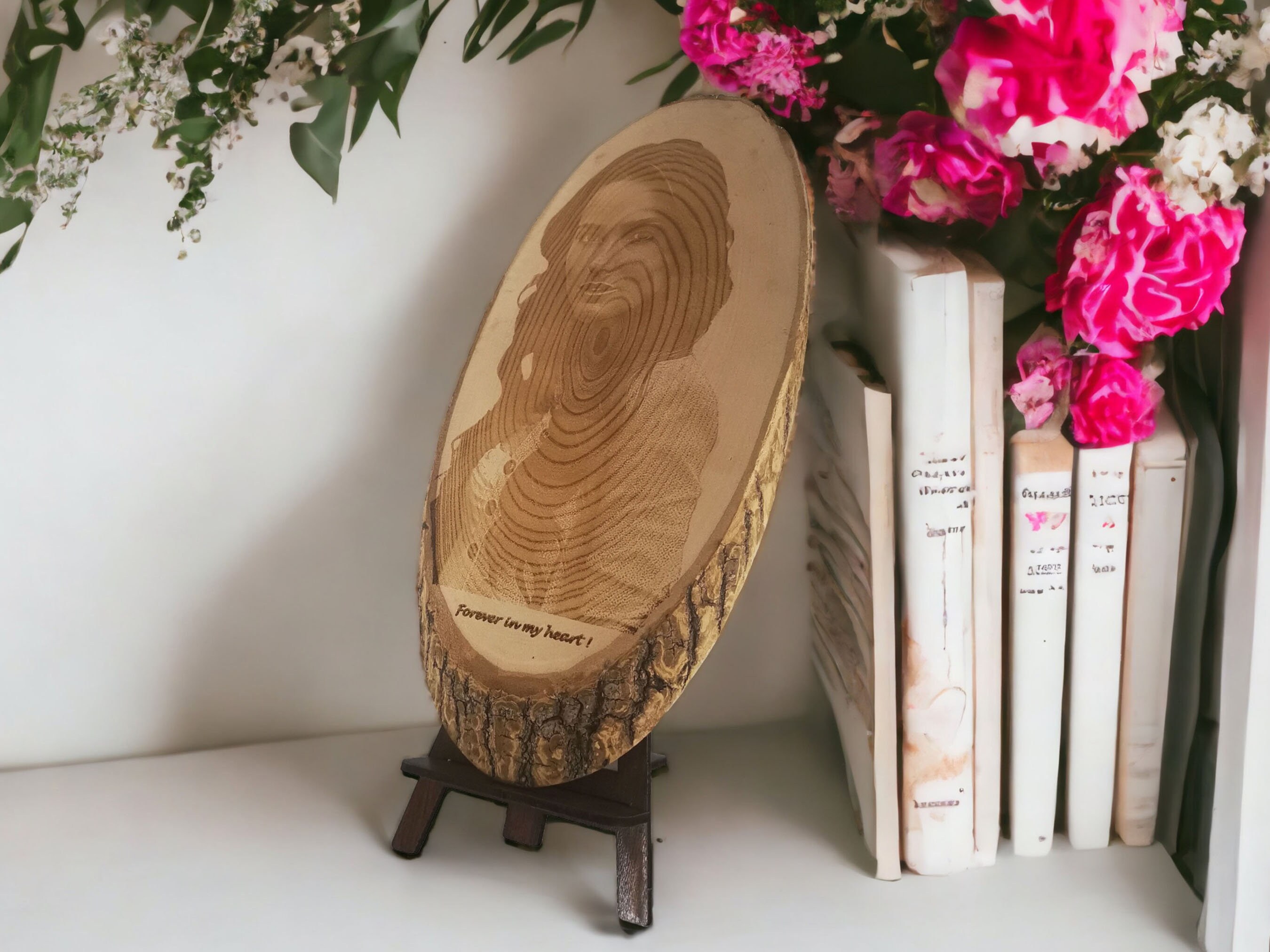  Laser Engraved Wooden Slice Log 