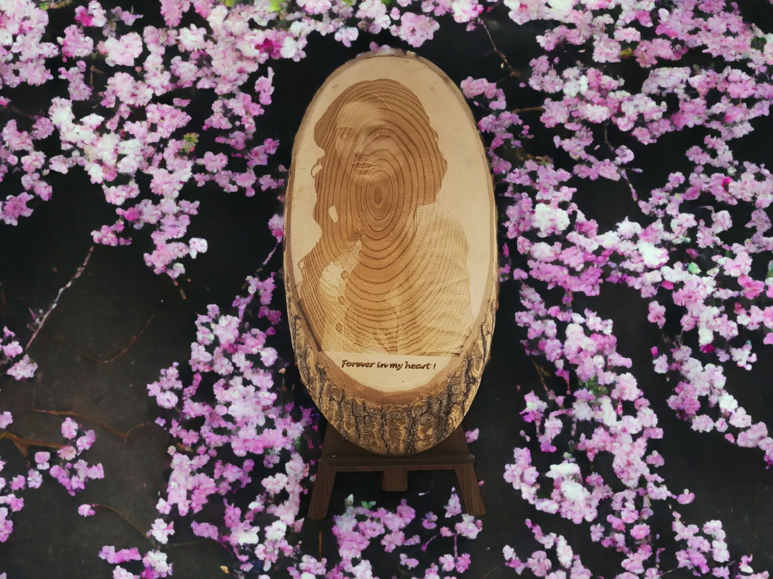  Laser Engraved Wooden Slice Log 