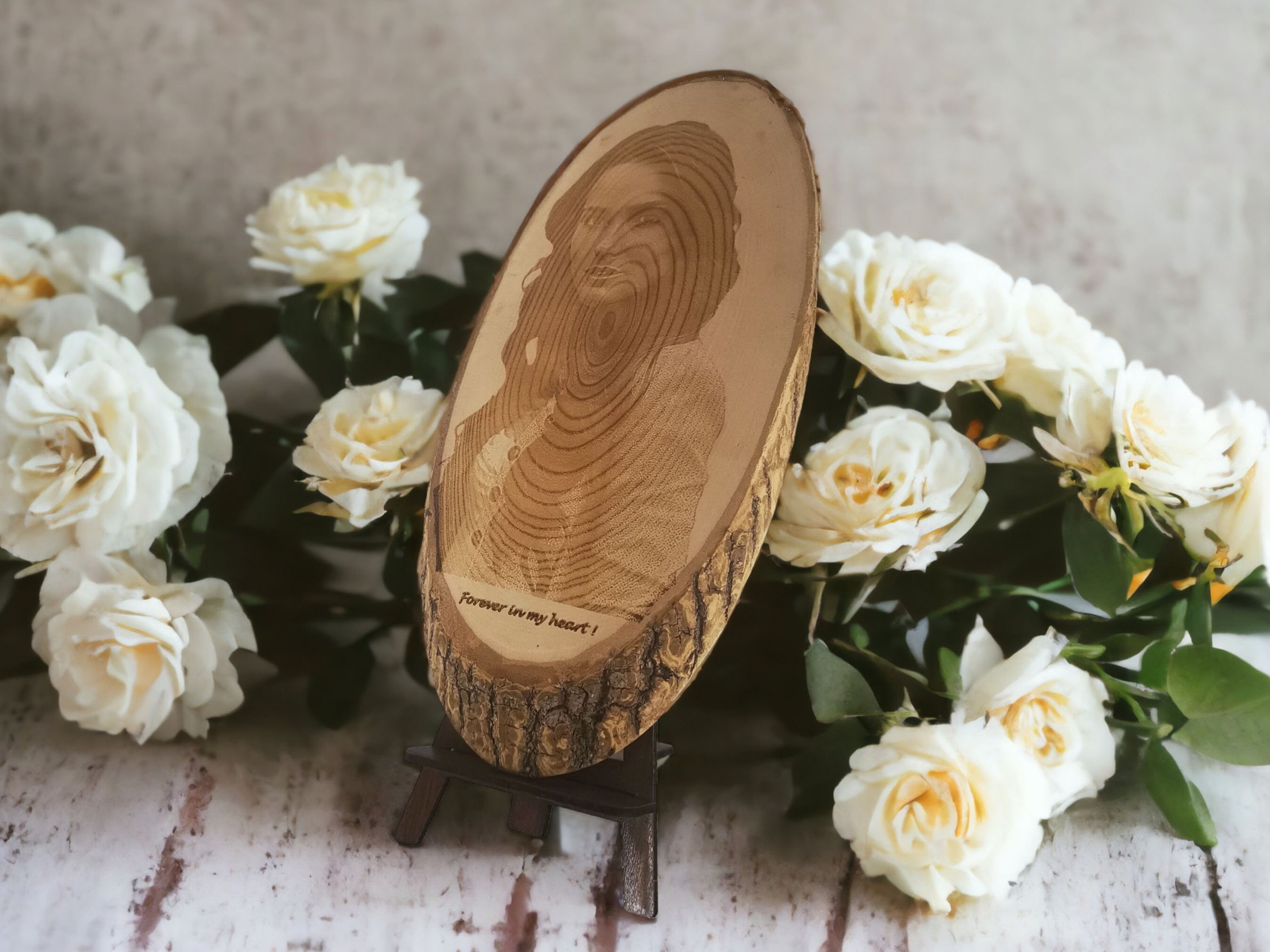  Laser Engraved Wooden Slice Log 