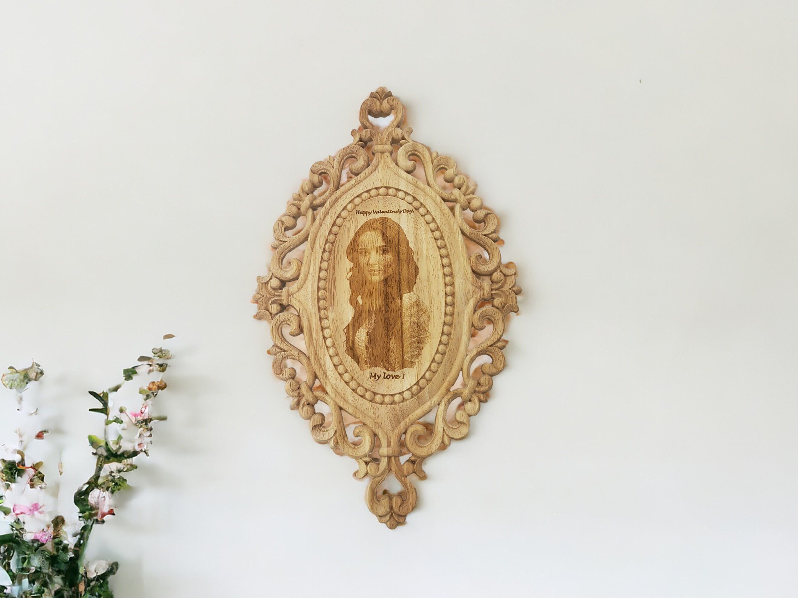 Personalized Photo Engraved Wood Plaque, 