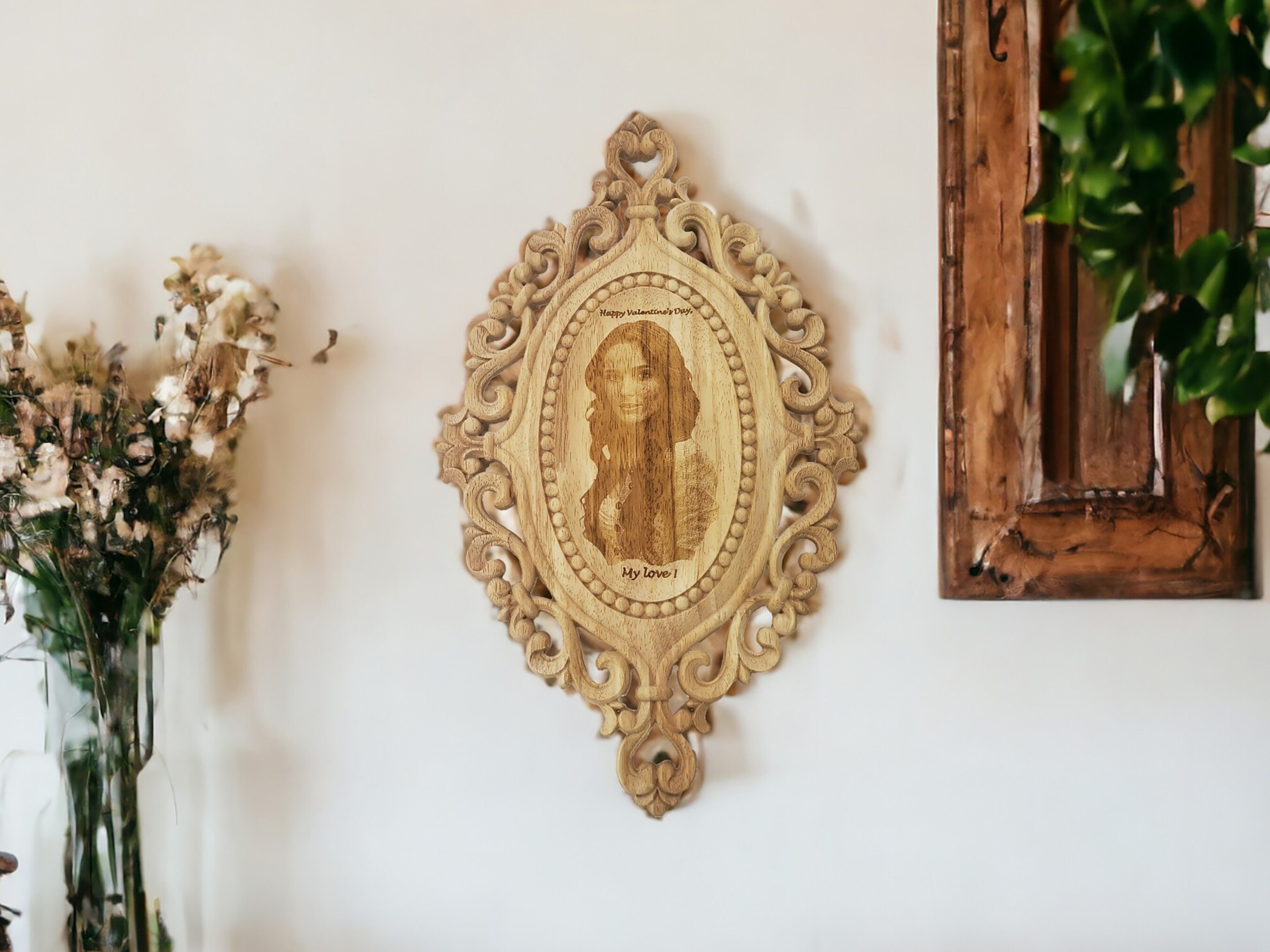 Personalized Photo Engraved Wood Plaque, 