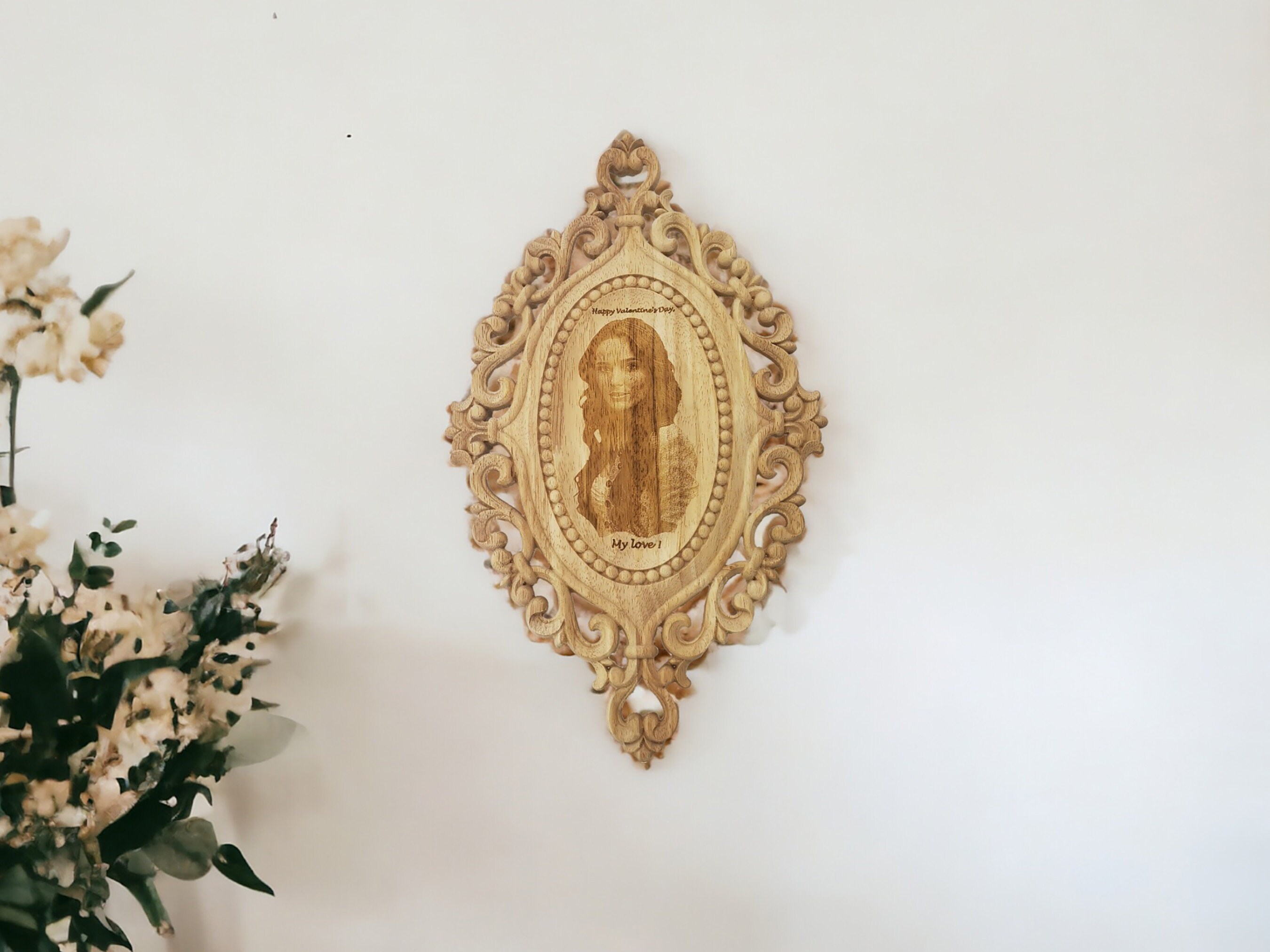 Personalized Photo Engraved Wood Plaque, 