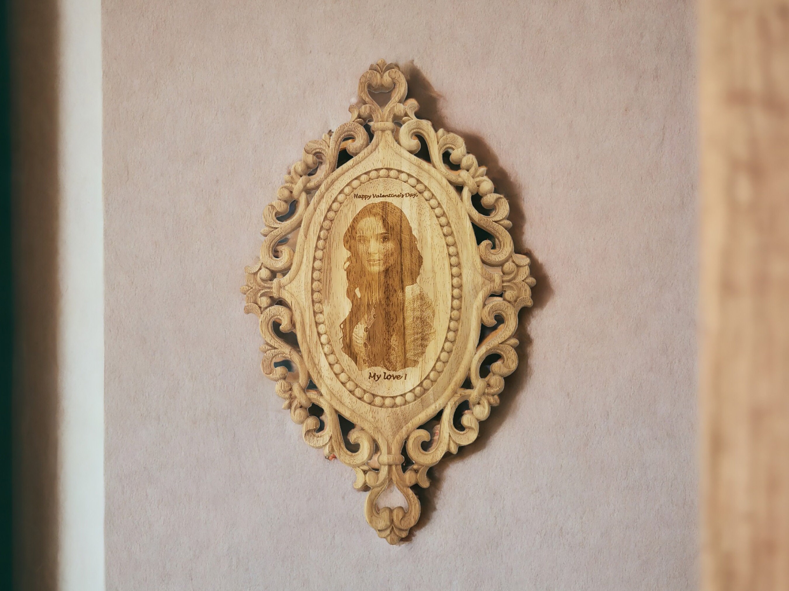 Personalized Photo Engraved Wood Plaque, 
