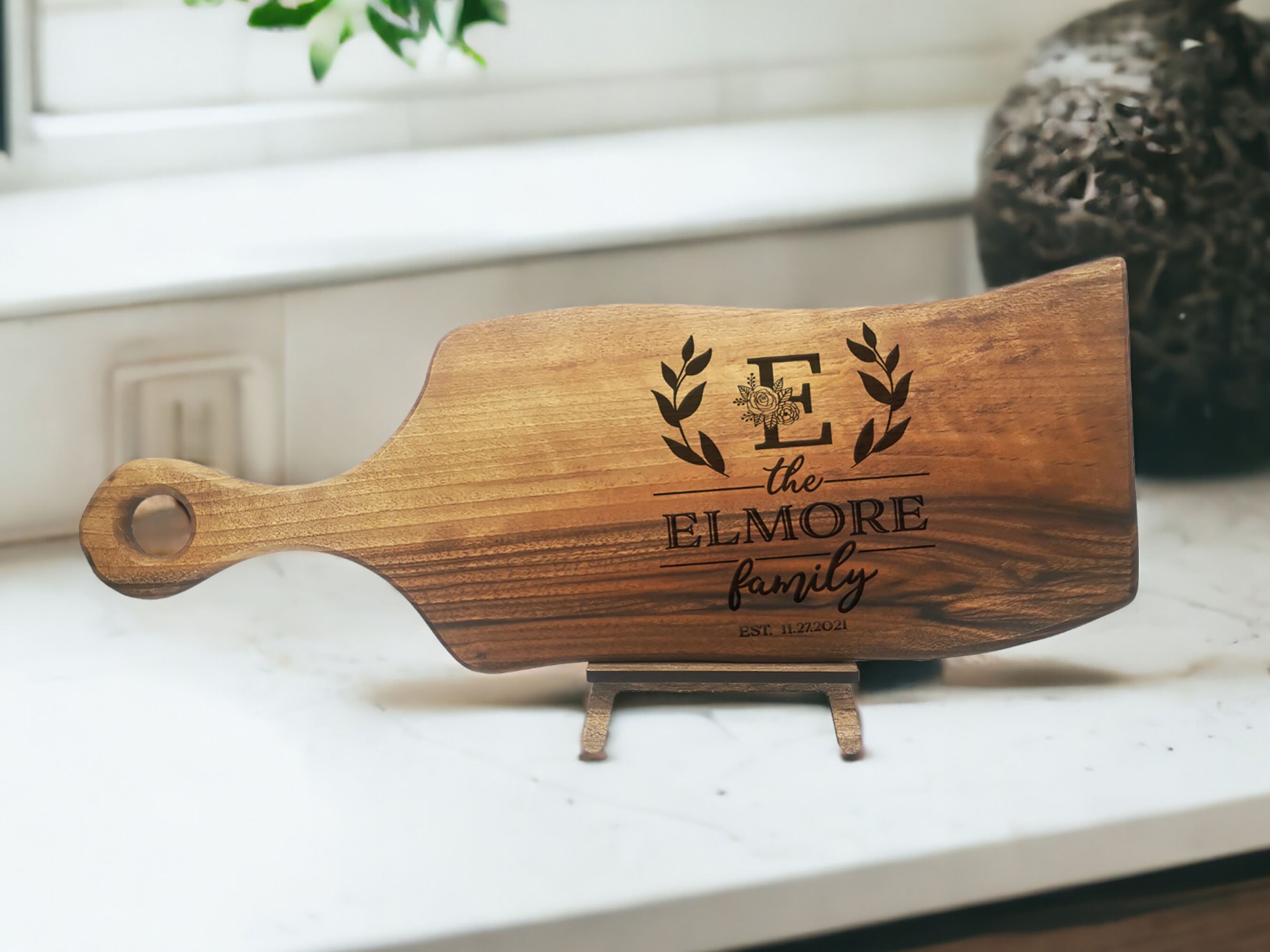 Customizable Engraved Walnut Serving Board 