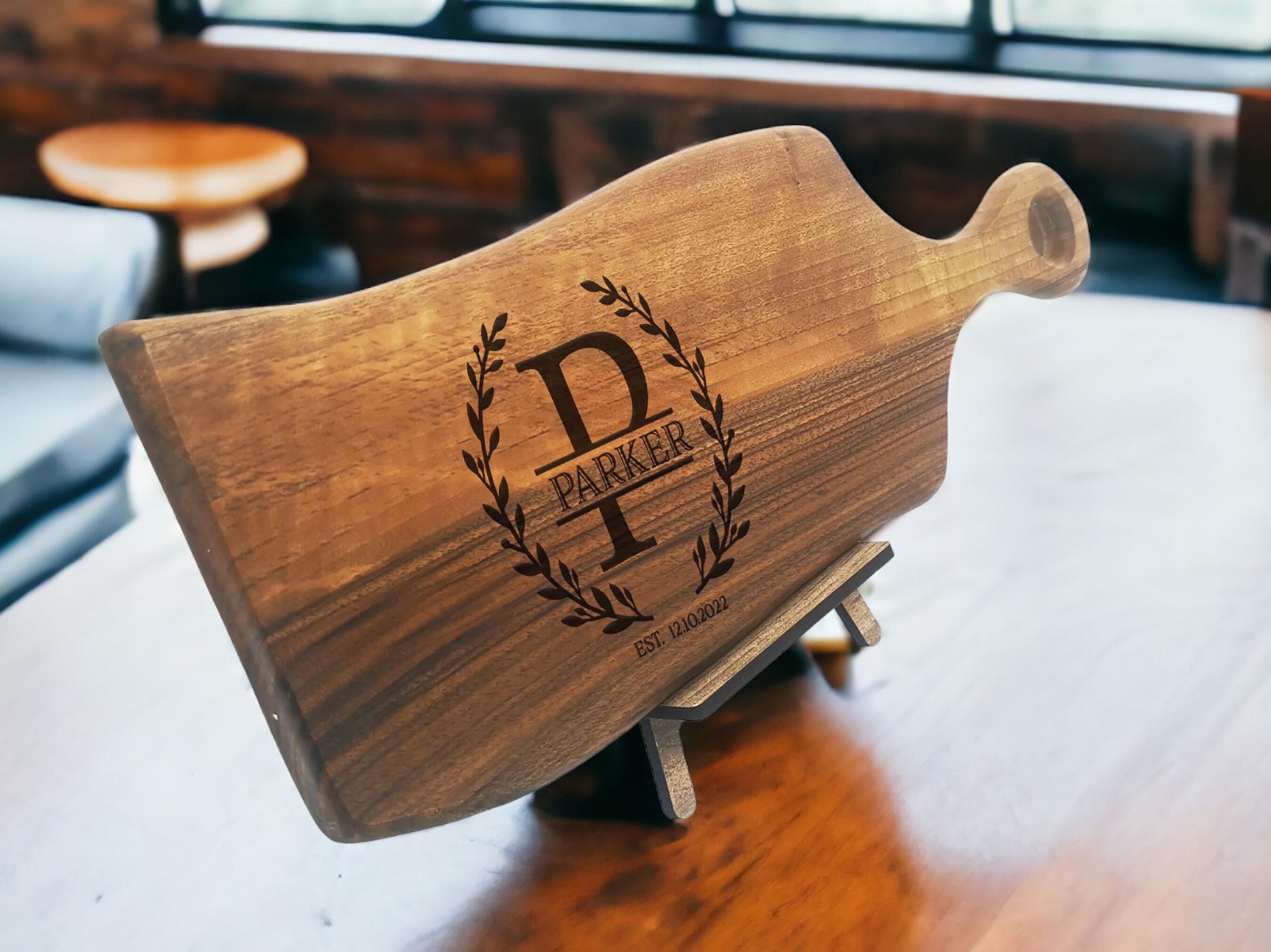 Customizable Engraved Walnut Serving Board 