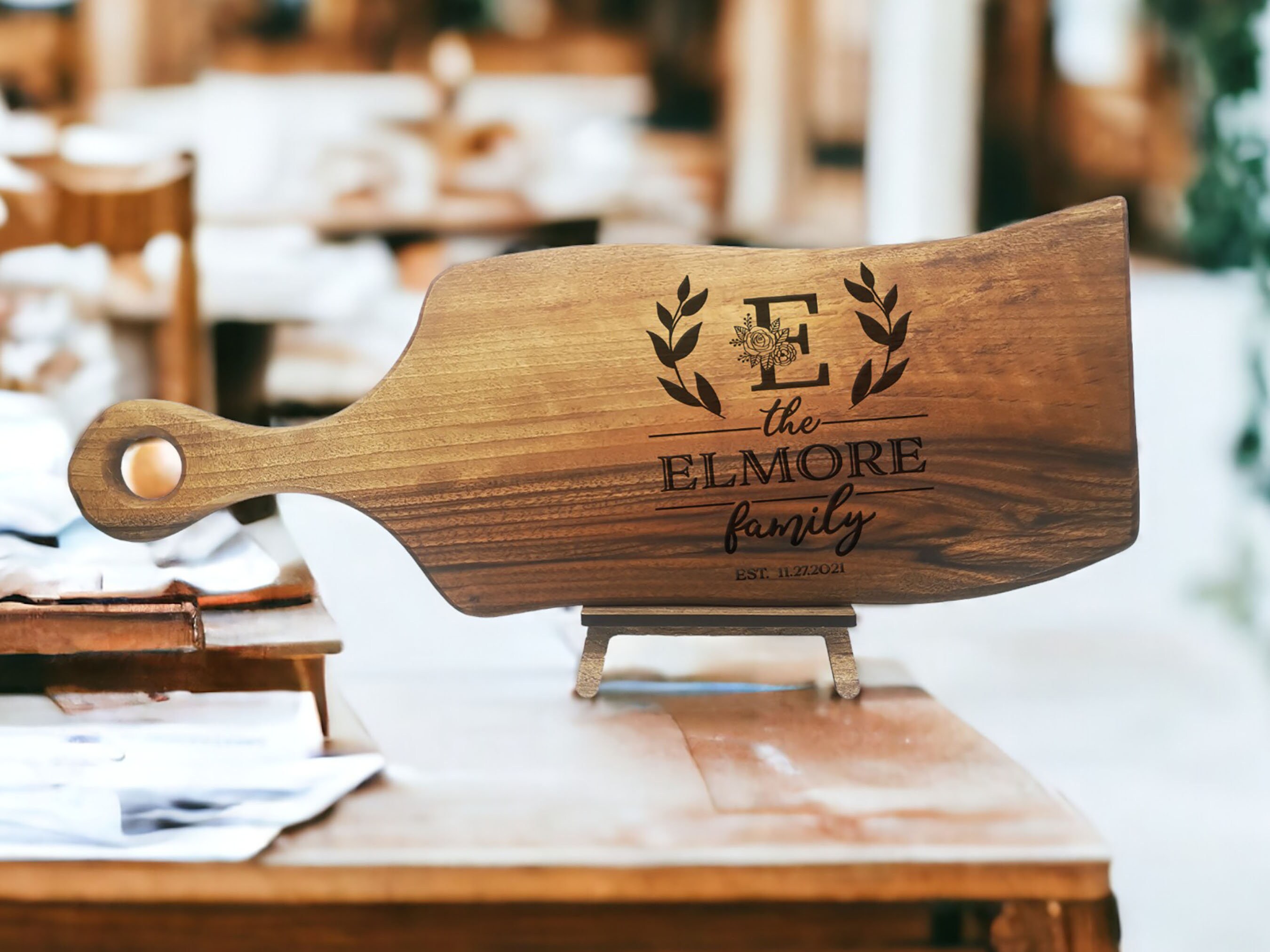 Customizable Engraved Walnut Serving Board 