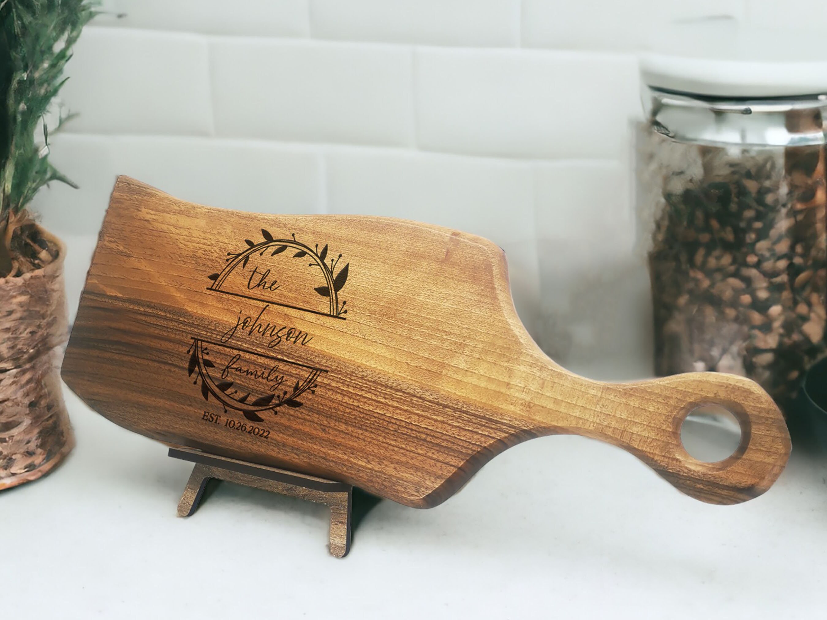 Customizable Engraved Walnut Serving Board 