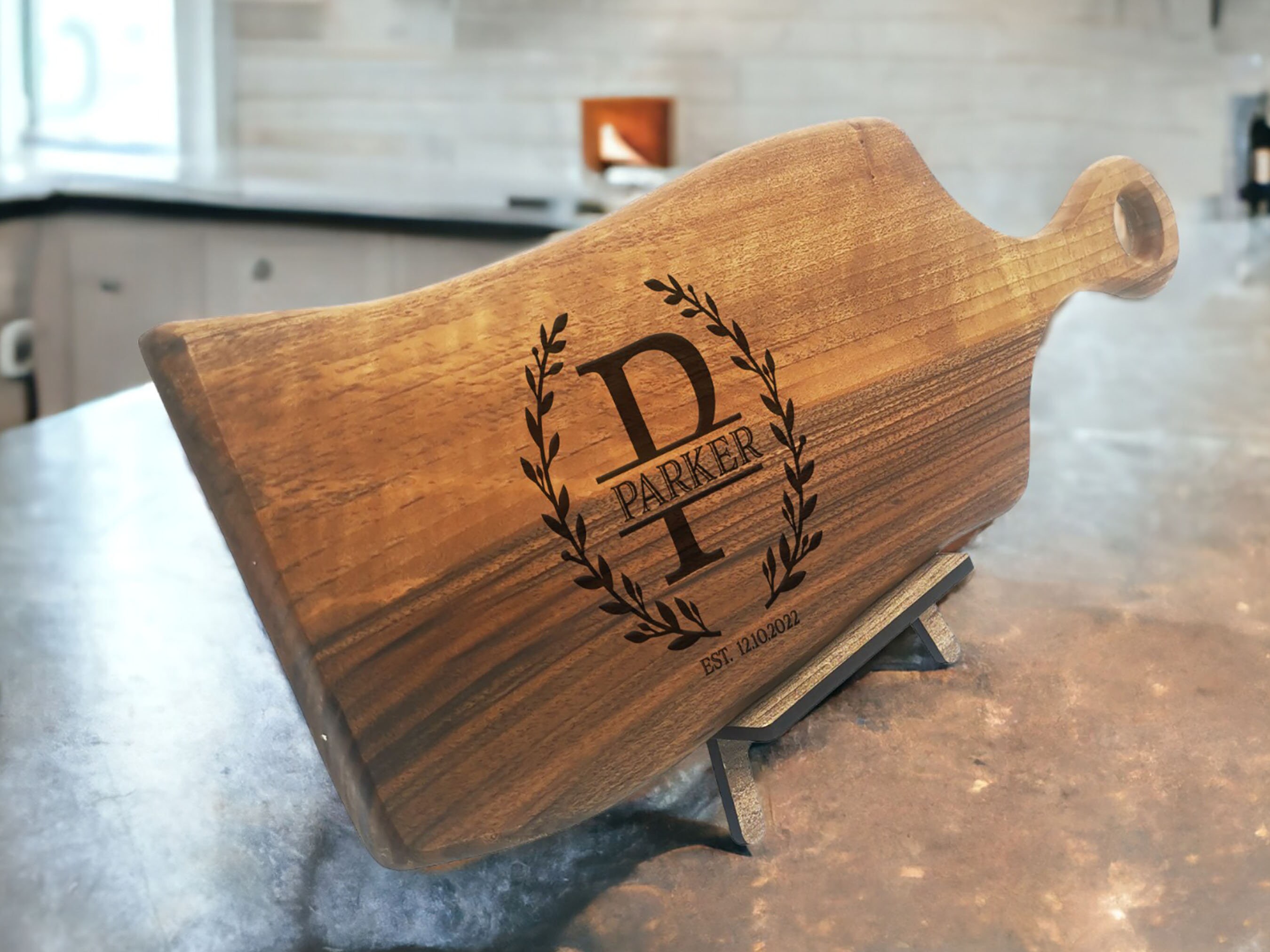 Customizable Engraved Walnut Serving Board 
