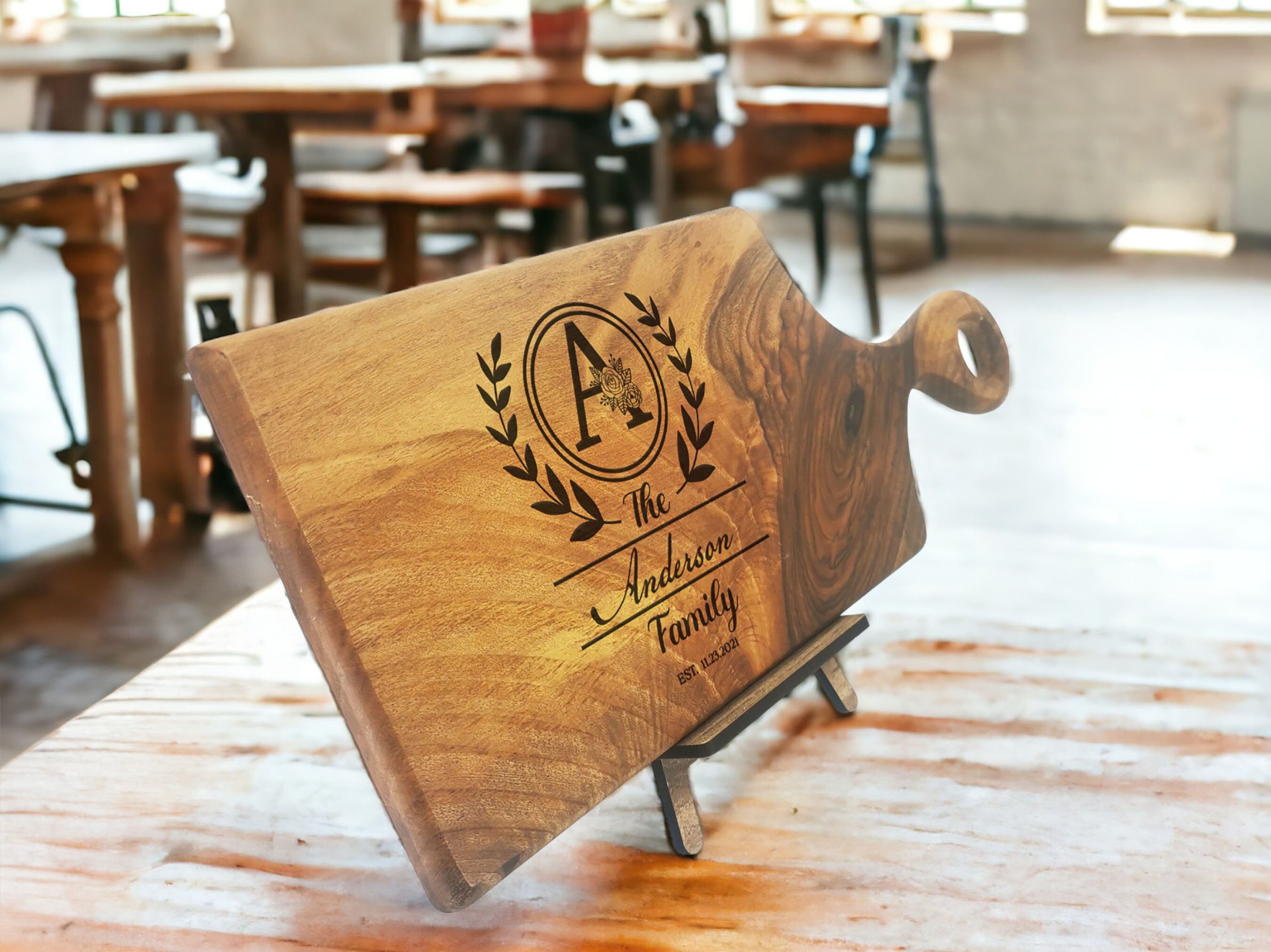 Personalized Handmade Walnut Cutting Board 