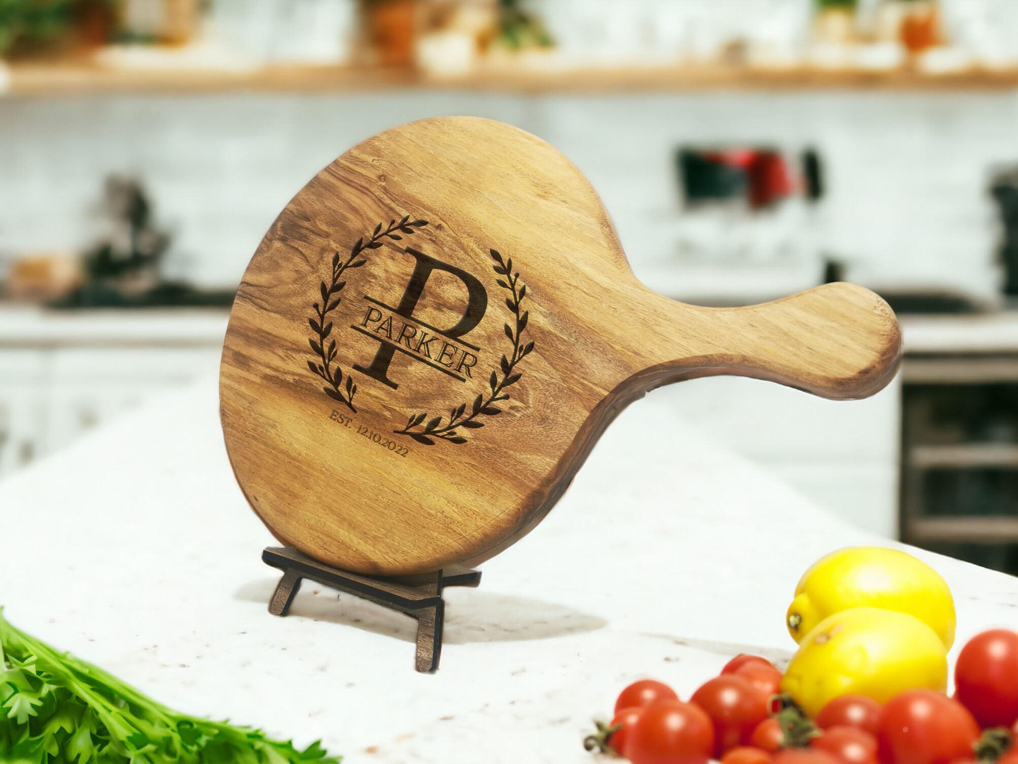 Custom Engraved Handcrafted Walnut Cheese Board 
