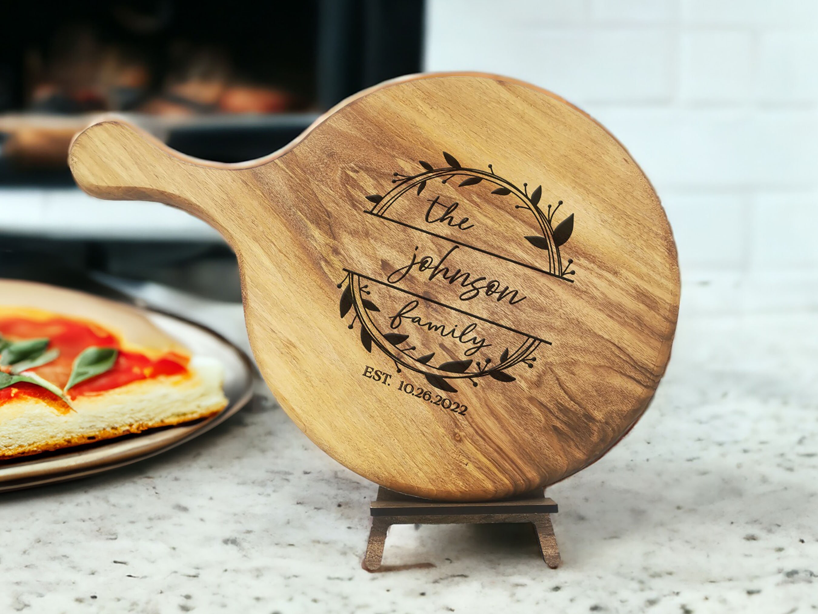 Custom Engraved Handcrafted Walnut Cheese Board 