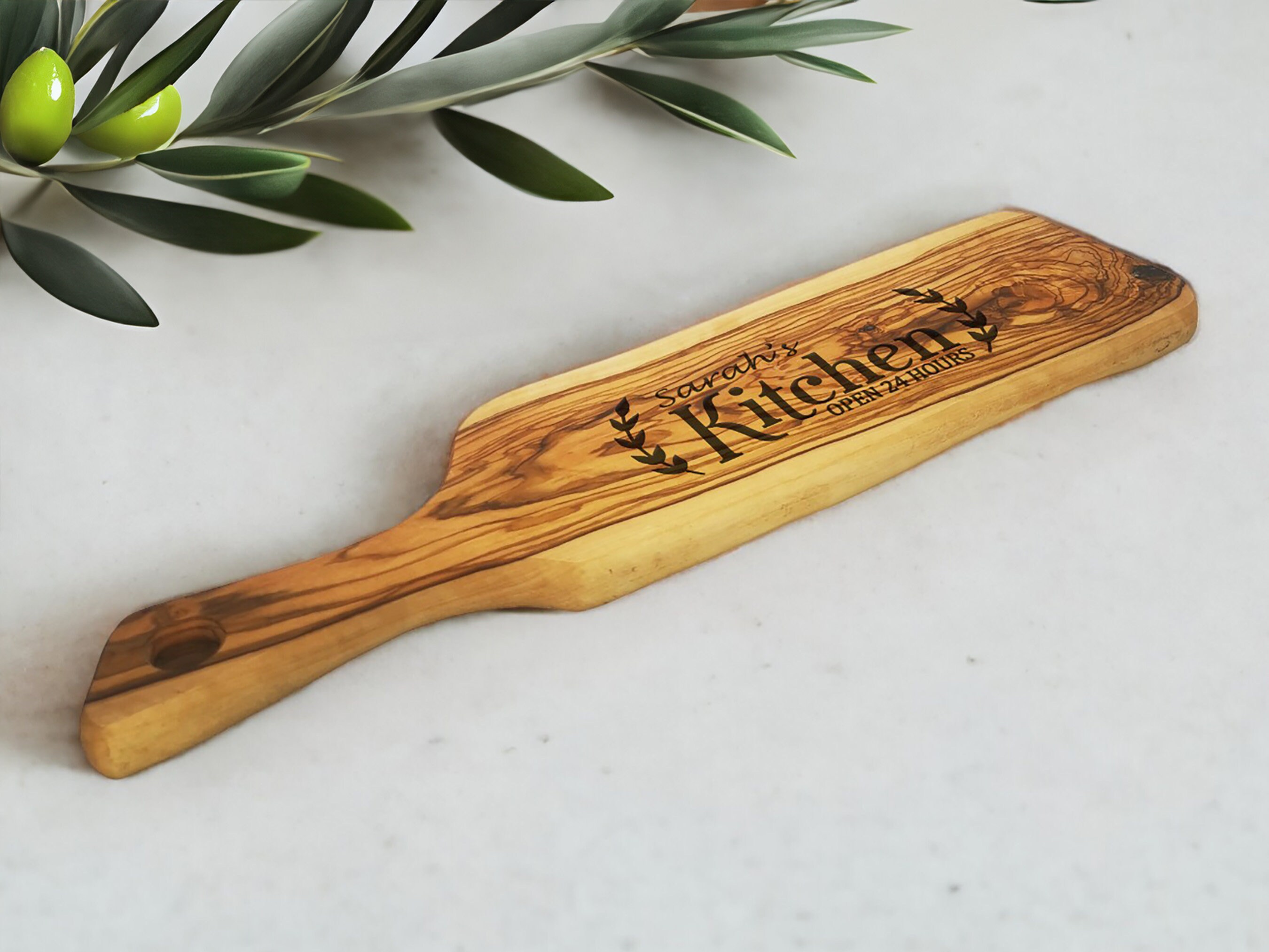 Personalized Olive Wood Cutting Board  