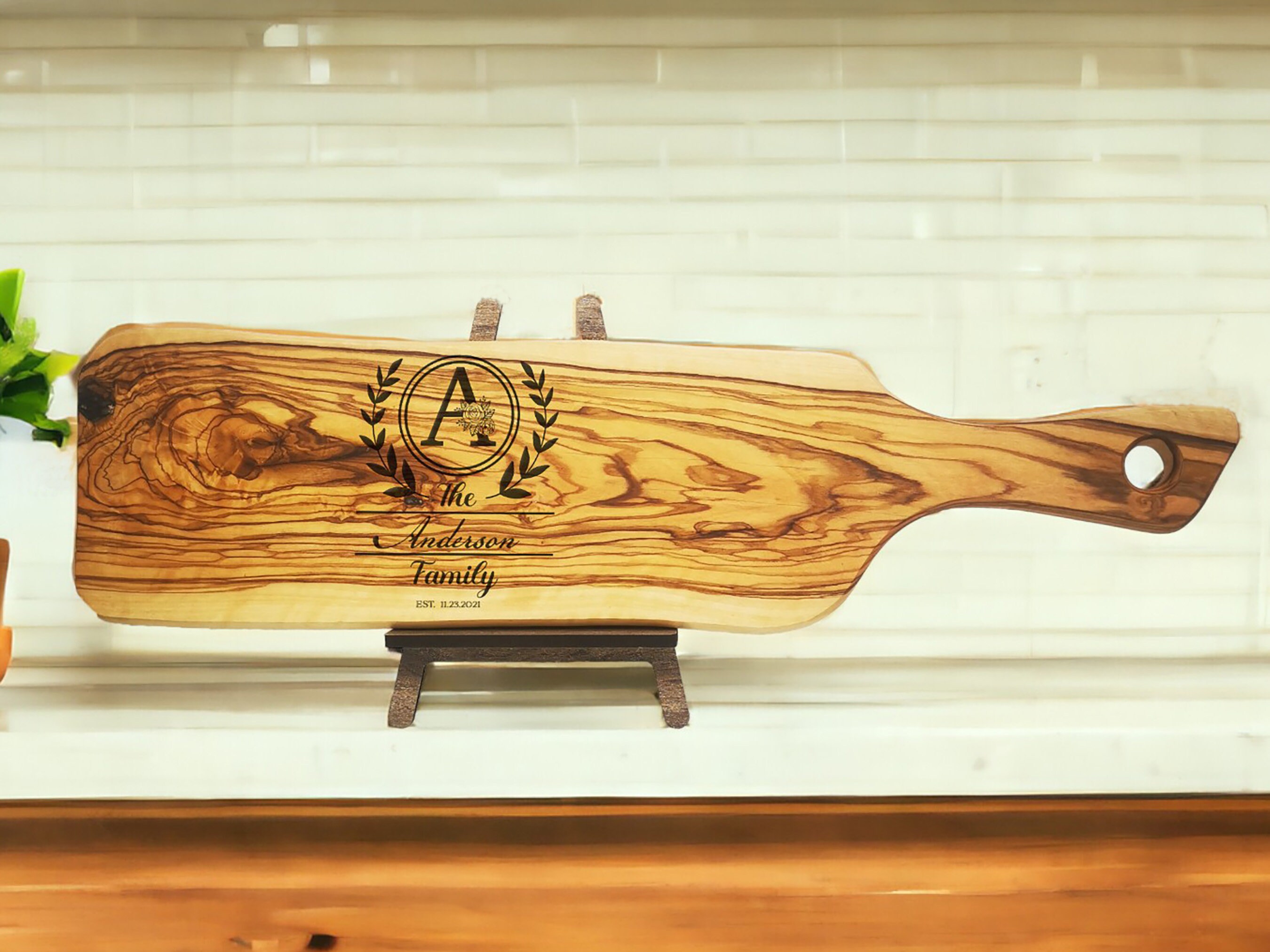 Personalized Olive Wood Cutting Board  