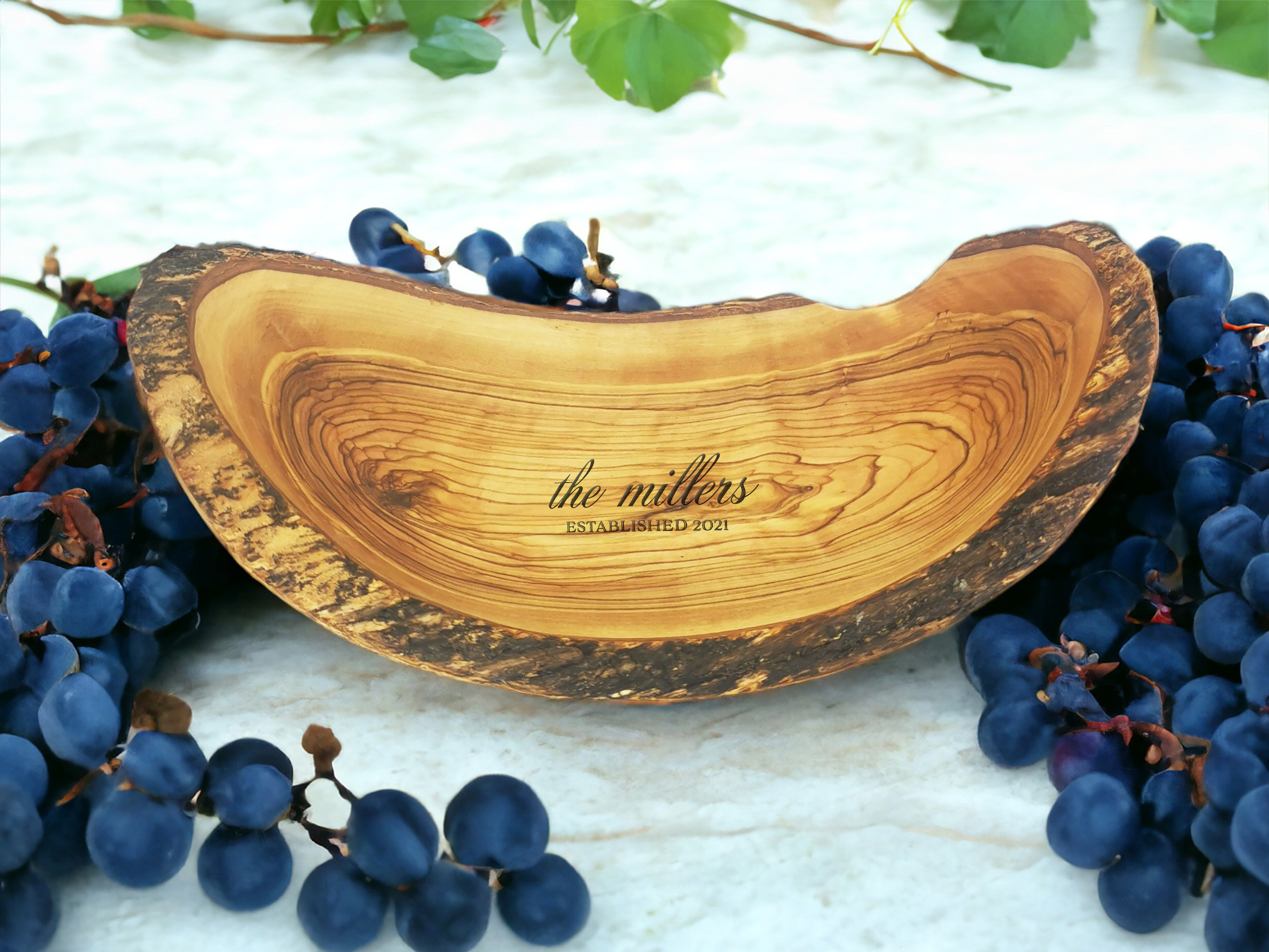 Personalized Olive Wood Bowl  