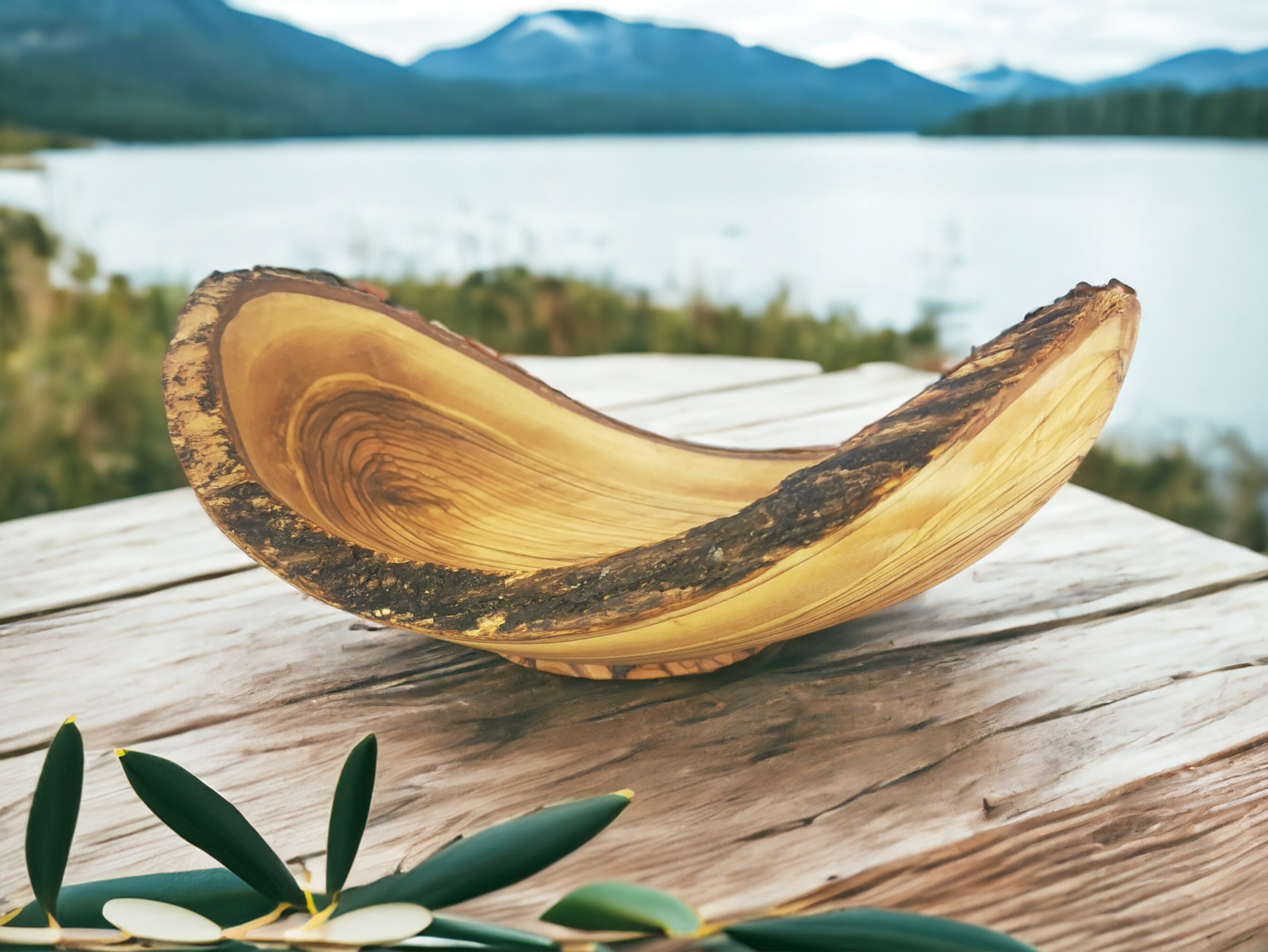 Personalized Olive Wood Bowl  